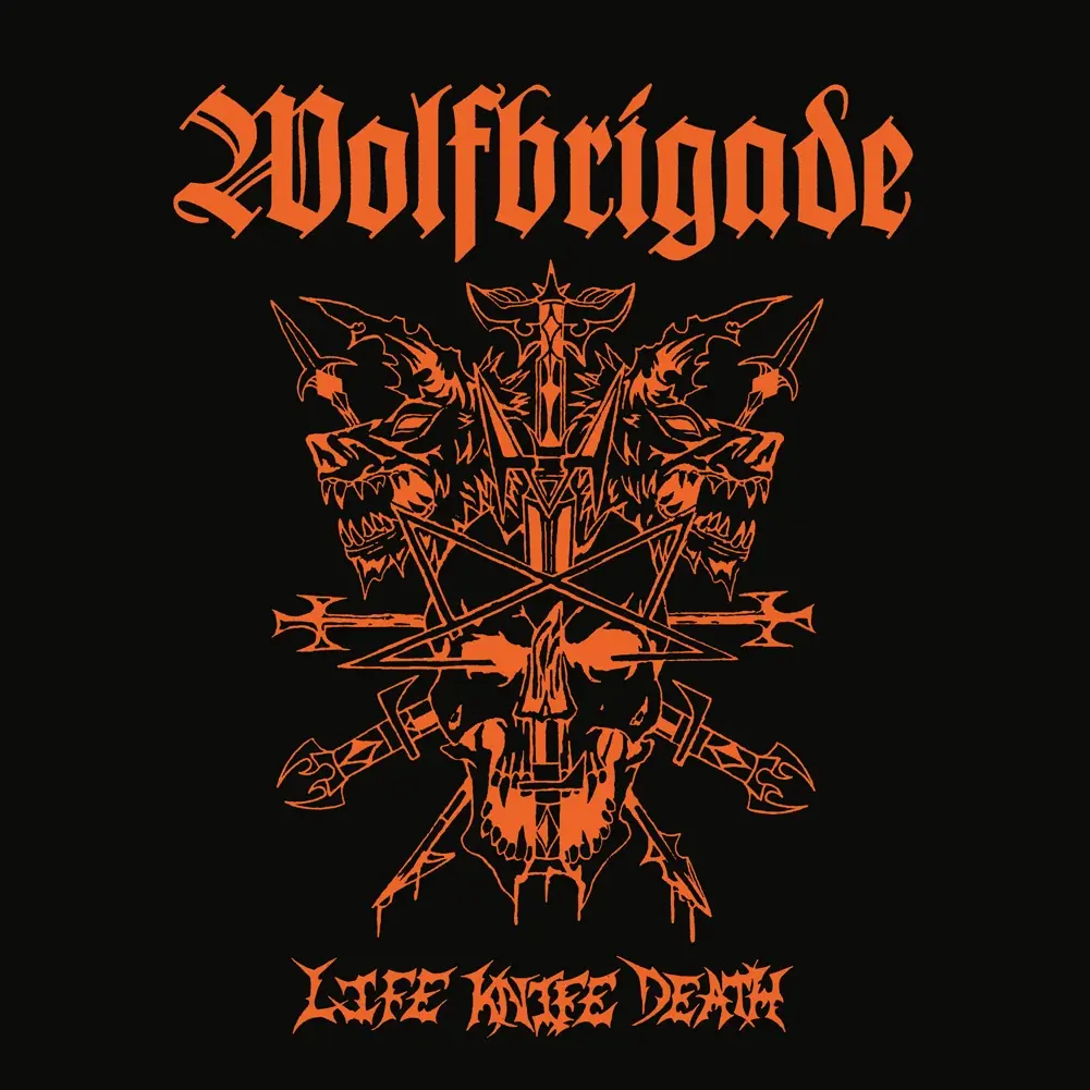 WOLFBRIGADE · Life Knife Death | ORANGE MARBLED LP · Picture 1 WOLFBRIGADE · Life Knife Death | ORANGE MARBLED LP (Crust Punk Vinyl) · Picture 1