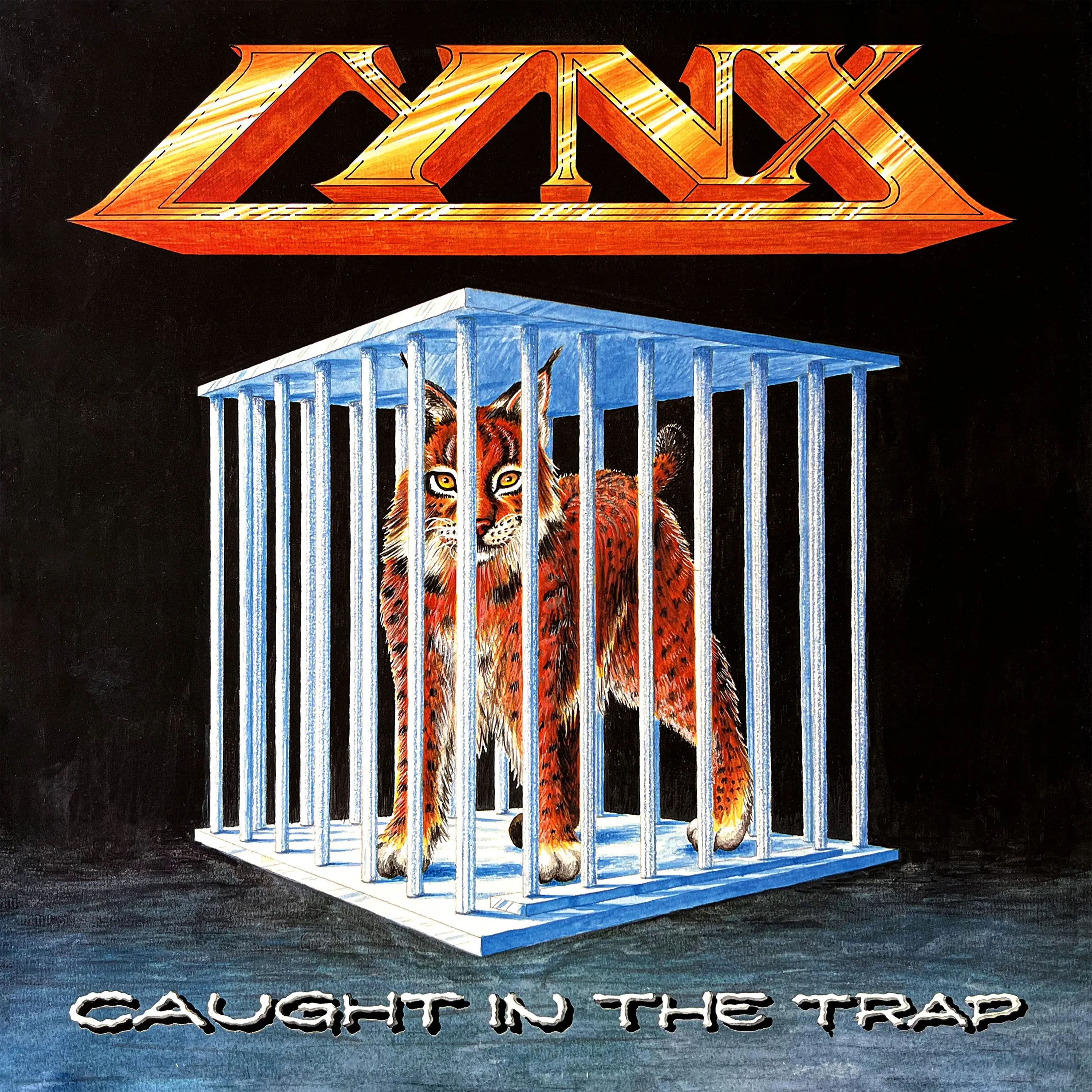 LYNX - Caught in the trap · FROZEN SKY SPLATTER LP (Heavy Metal Vinyl) · Picture 1