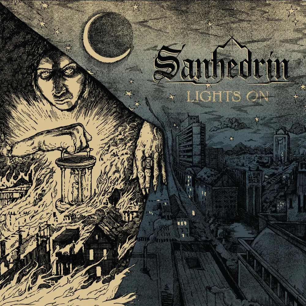 SANHEDRIN · Lights on | BLUE/GREY LP · Picture 1 SANHEDRIN · Lights on | BLUE/GREY LP (Heavy Metal Vinyl) · Picture 1