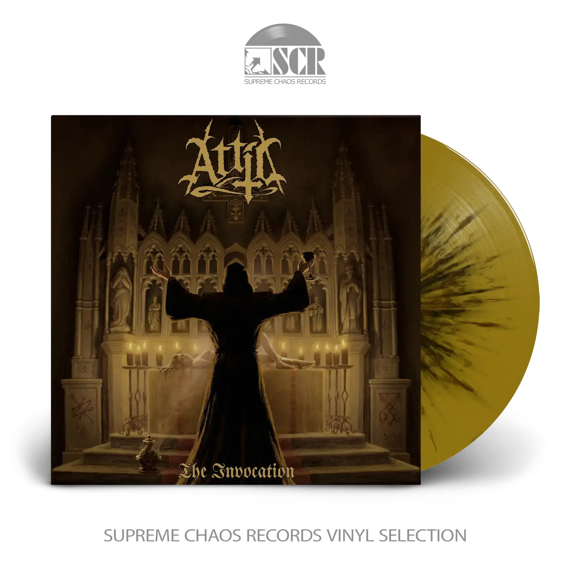 ATTIC - The Invocation · GOLD/BLACK SPLATTER LP ATTIC - The Invocation · GOLD/BLACK SPLATTER LP (Heavy Metal/Doom Metal Vinyl)