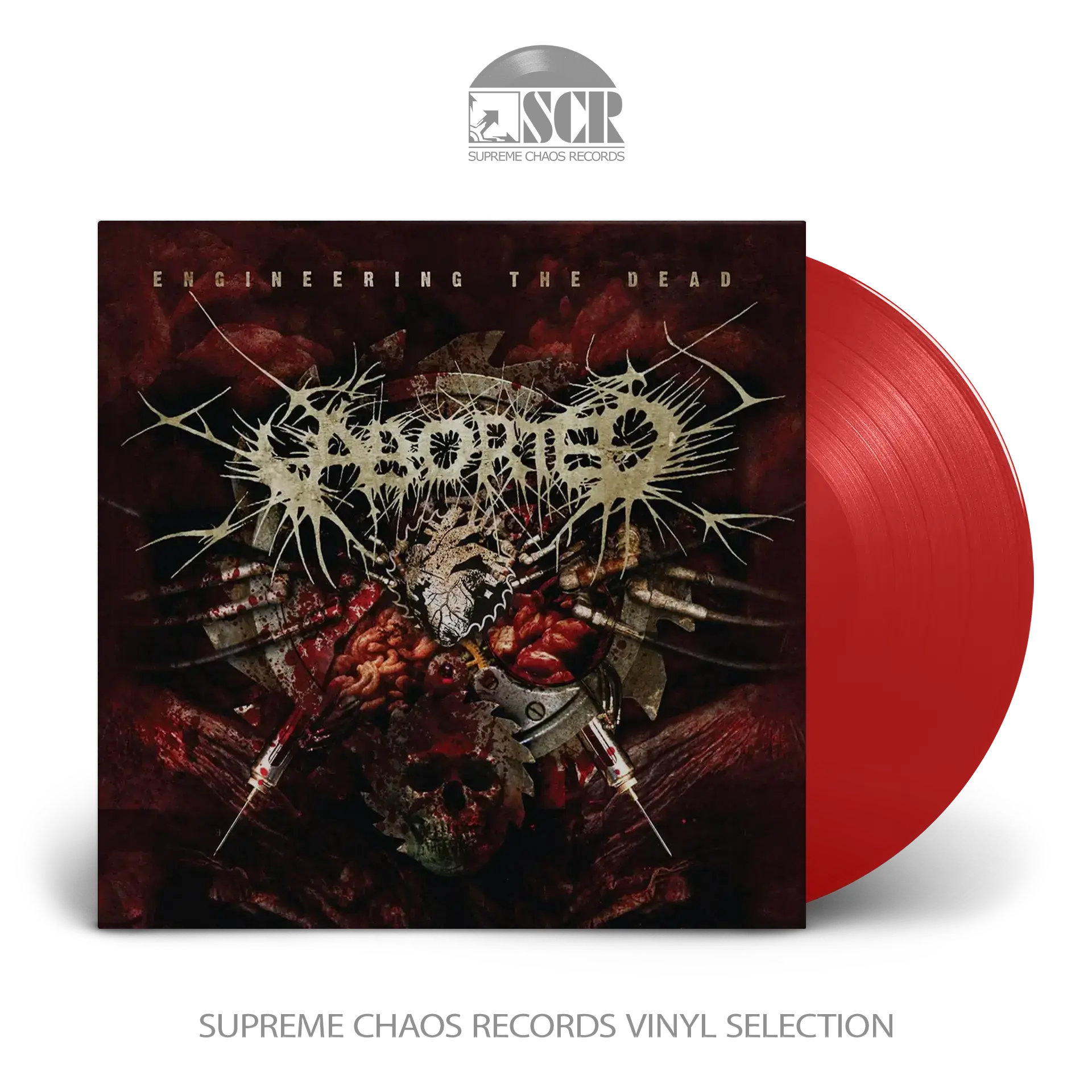 ABORTED · Engineering the Dead | RED LP ABORTED · Engineering the Dead | RED LP (Death Metal Vinyl)