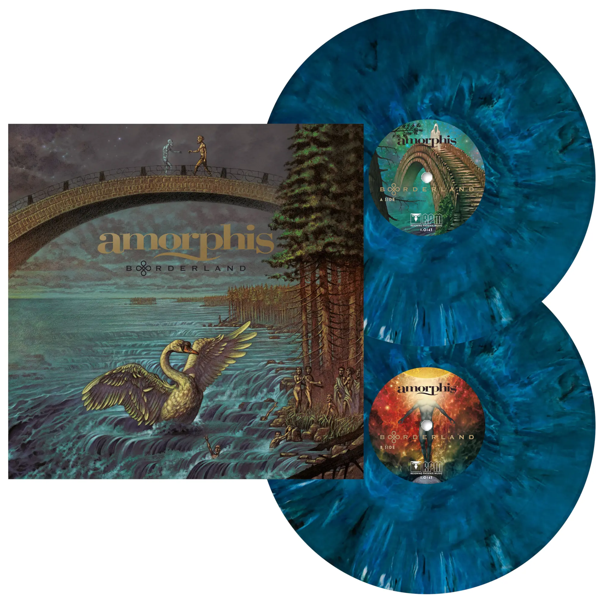 AMORPHIS · Borderland | EXCLUSIVE WAR BAND MARBLED 2LP AMORPHIS · Borderland | EXCLUSIVE WAR BAND MARBLED 2LP (Heavy Metal/Gothic Metal/Death Metal Vinyl)