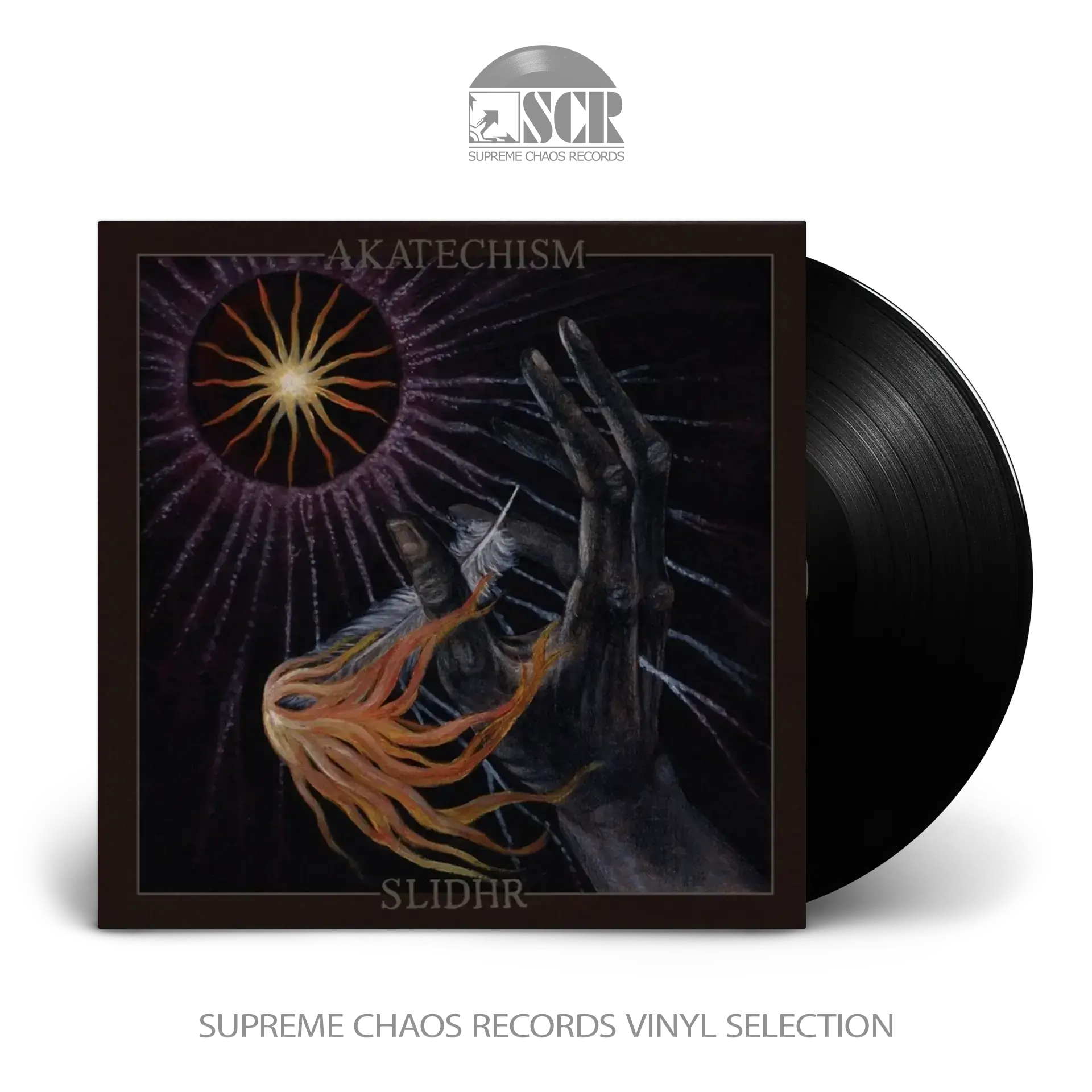 AKATECHISM / SLIDHR · Amongst The Lost Light Of Misaligned Stars | BLACK 7" EP (Black Metal Vinyl)
