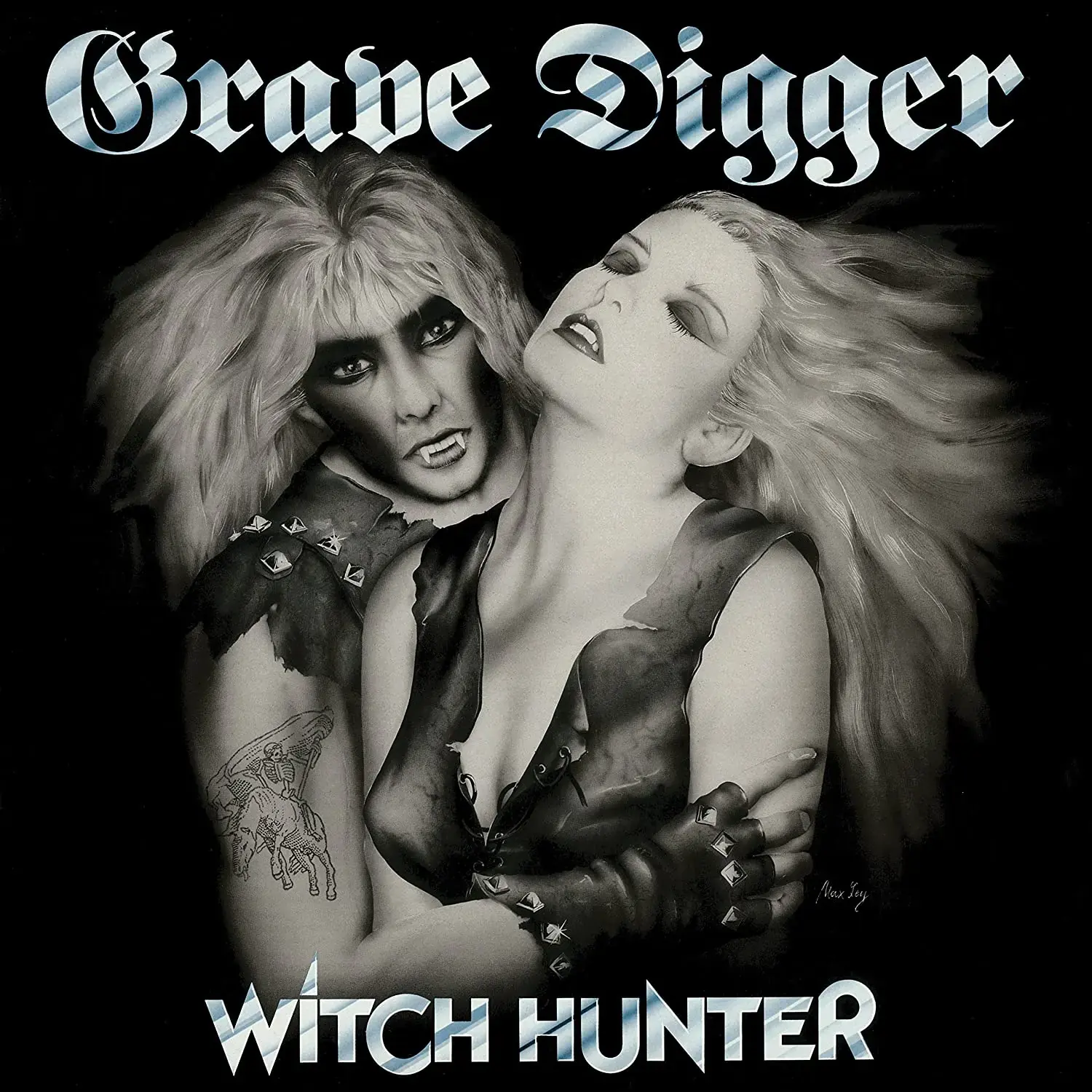 GRAVE DIGGER · Witch Hunter | GREY/BLACK SPLATTER LP (Heavy Metal Vinyl) · Picture 1
