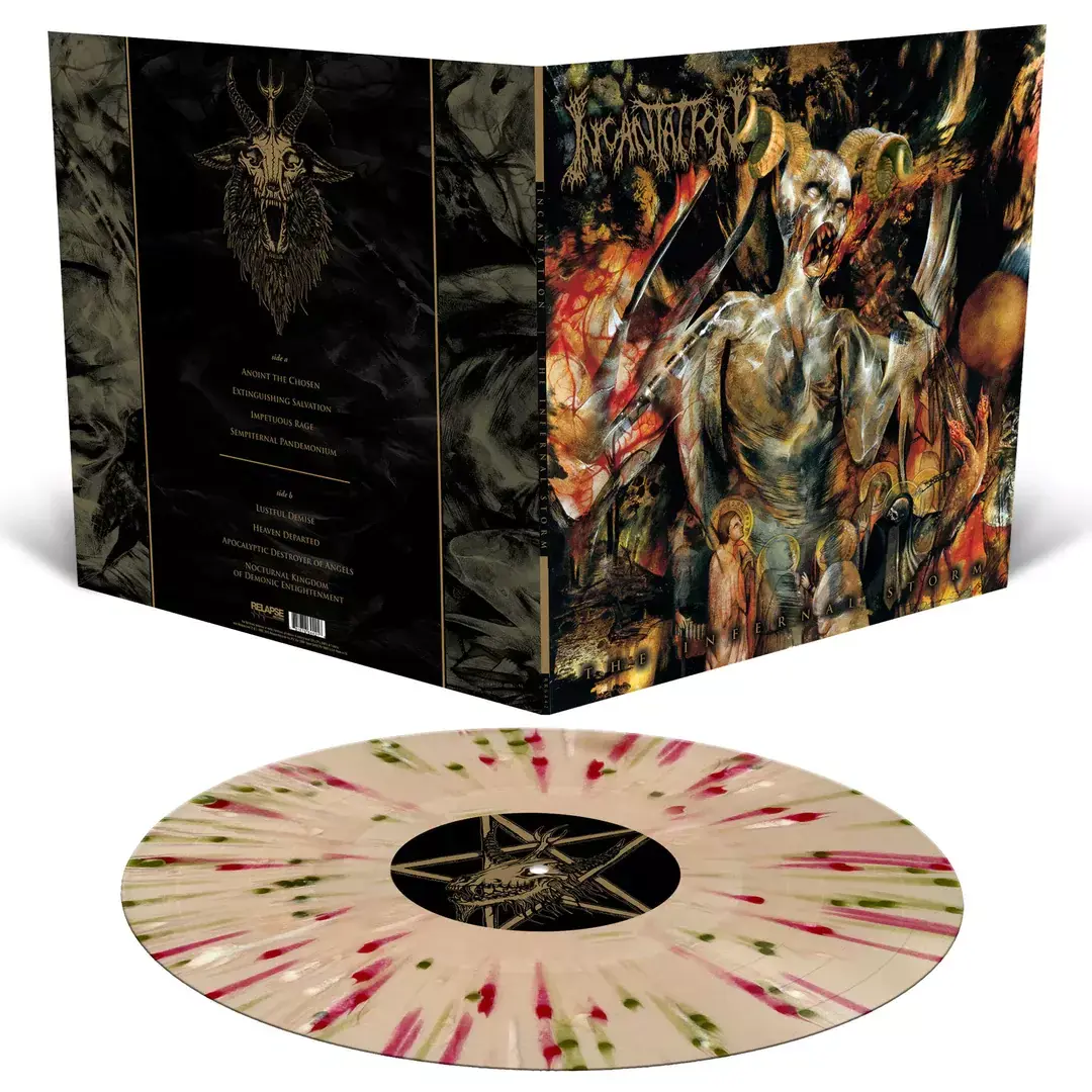 INCANTATION · The Infernal Storm | GOLD/SWAMP/GREEN/RED/WHITE SPLATTER LP INCANTATION · The Infernal Storm | GOLD/SWAMP/GREEN/RED/WHITE SPLATTER LP (Death Metal Vinyl)
