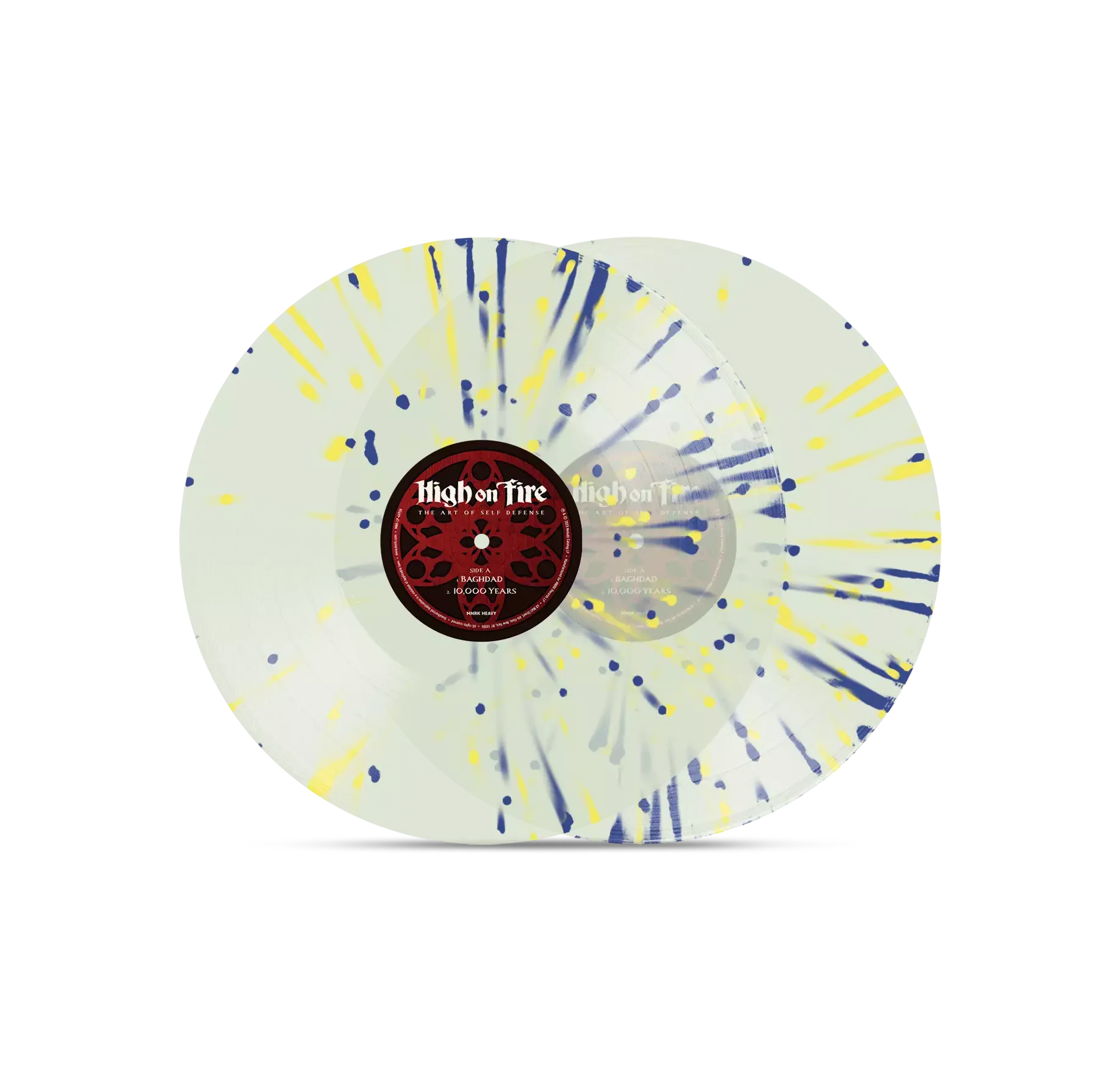 HIGH ON FIRE · The Art Of Self Defense | LEMON/COBALT SPLATTER DLP · Picture 1 HIGH ON FIRE · The Art Of Self Defense | LEMON/COBALT SPLATTER DLP (Stoner Metal Vinyl) · Picture 1