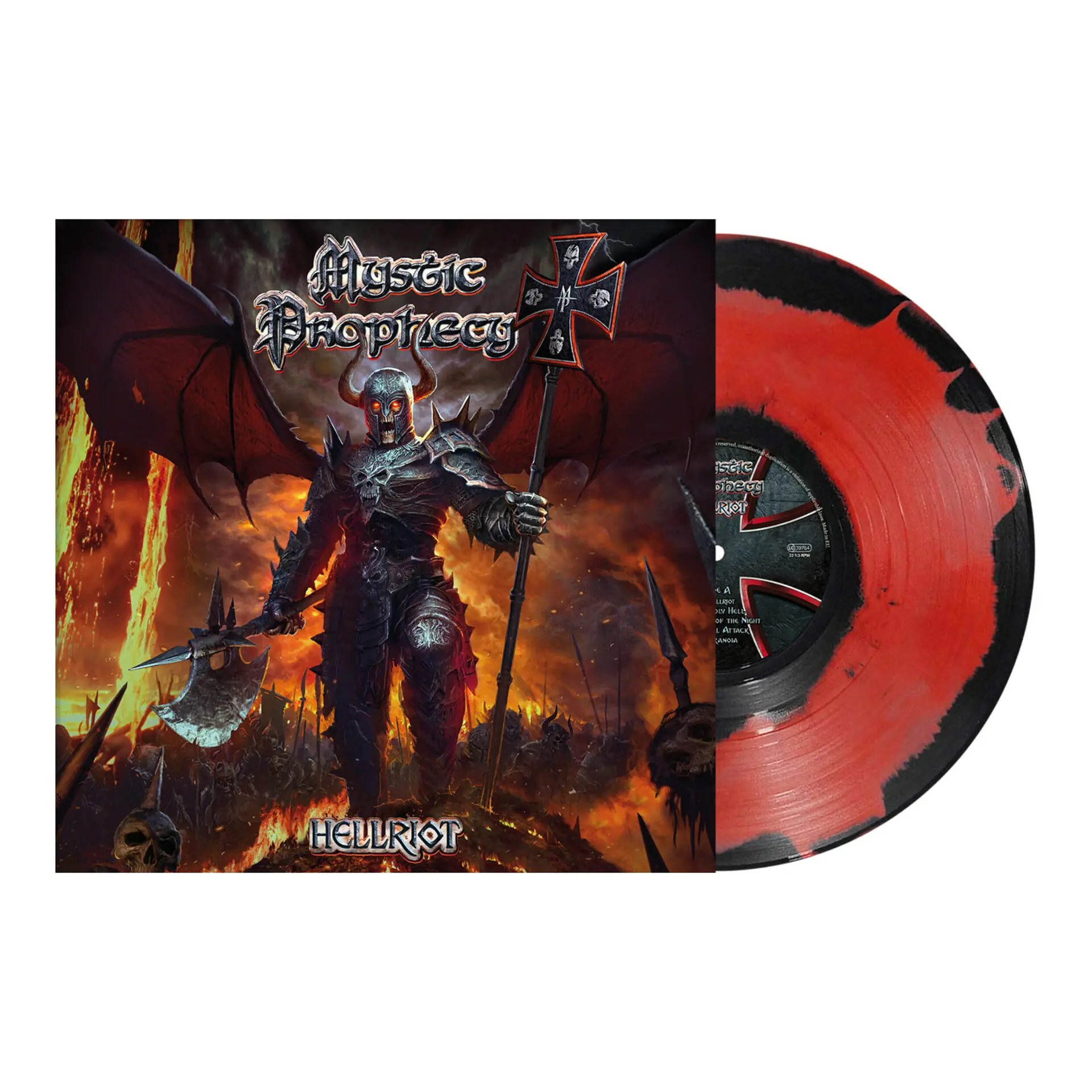 MYSTIC PROPHECY - Hellriot · BLACK/RED SWIRL LP MYSTIC PROPHECY - Hellriot · BLACK/RED SWIRL LP (Power Metal Vinyl)