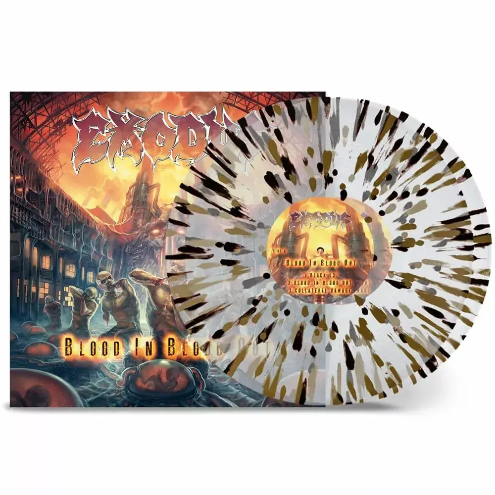 EXODUS - Blood In Blood Out · CLEAR/GOLD/BLACK SPLATTER DLP
