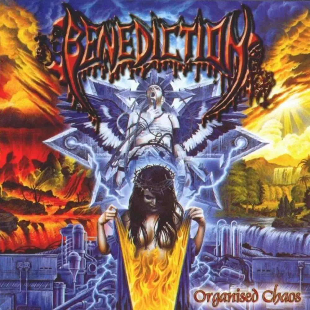 BENEDICTION · Organised Chaos | BLUE/WHITE 2LP (Death Metal Vinyl) · Picture 1