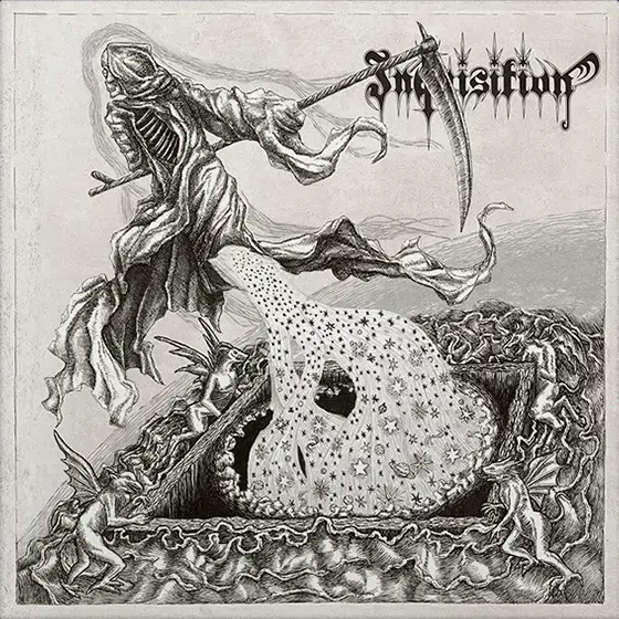 INQUISITION · Black Mass For A Mass Grave (Monochrome Edition) | BLACK 2LP (Black Metal Vinyl) · Picture 1