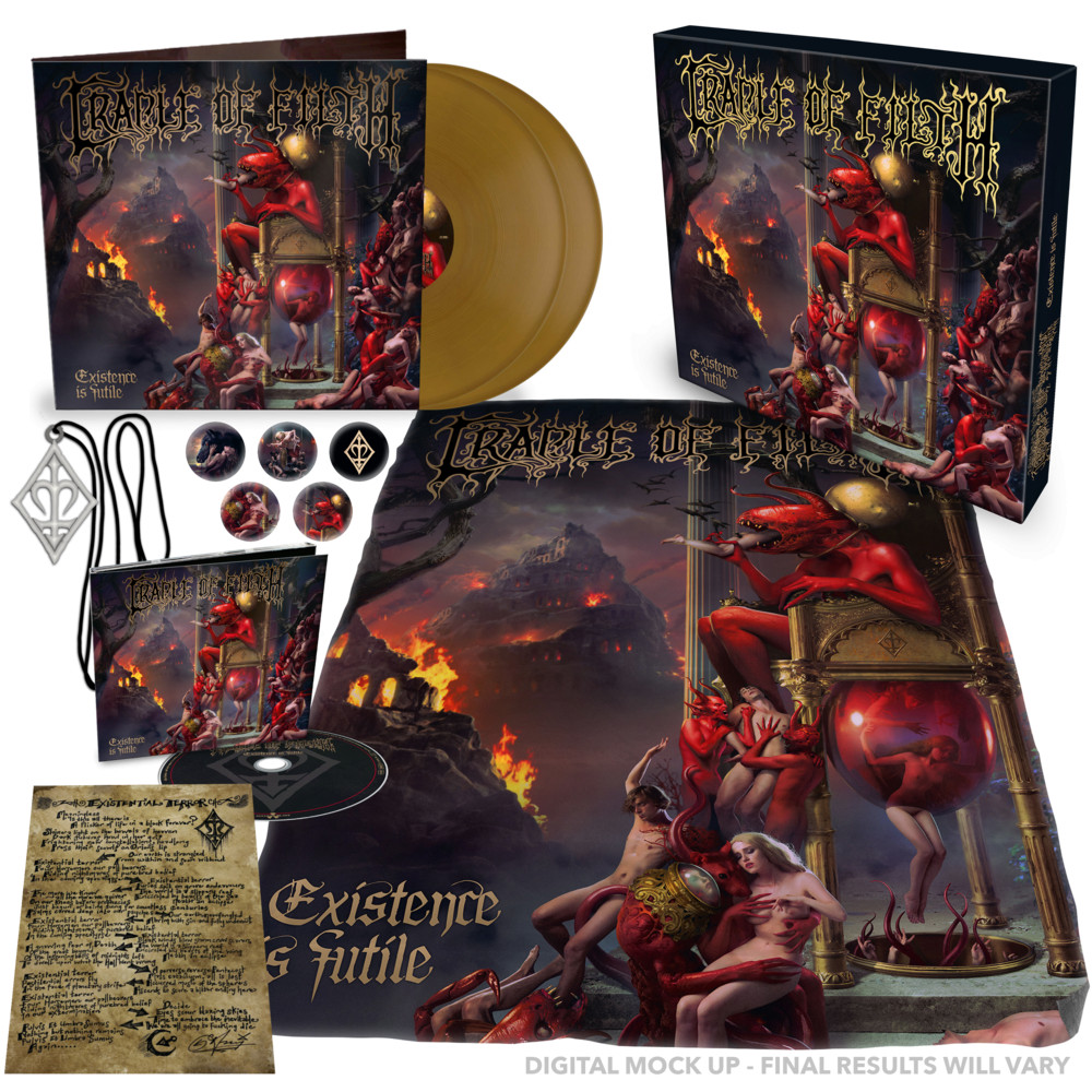 CRADLE OF FILTH - Existence Is Futile · GOLD DLP+CD DELUXE BOX BOXLP (Black Metal Vinyl)