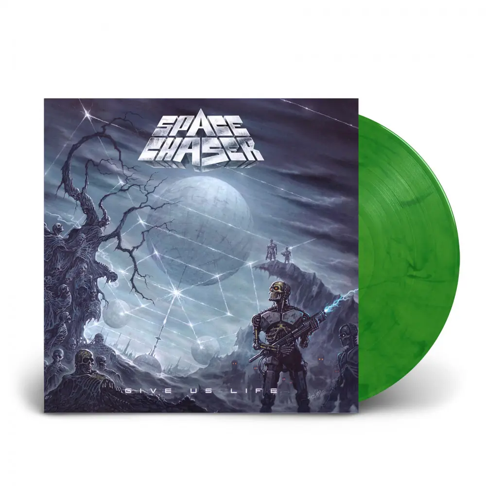 SPACE CHASER · Give Us Life | LEAF GREEN LP SPACE CHASER · Give Us Life | LEAF GREEN LP (Thrash Metal Vinyl)