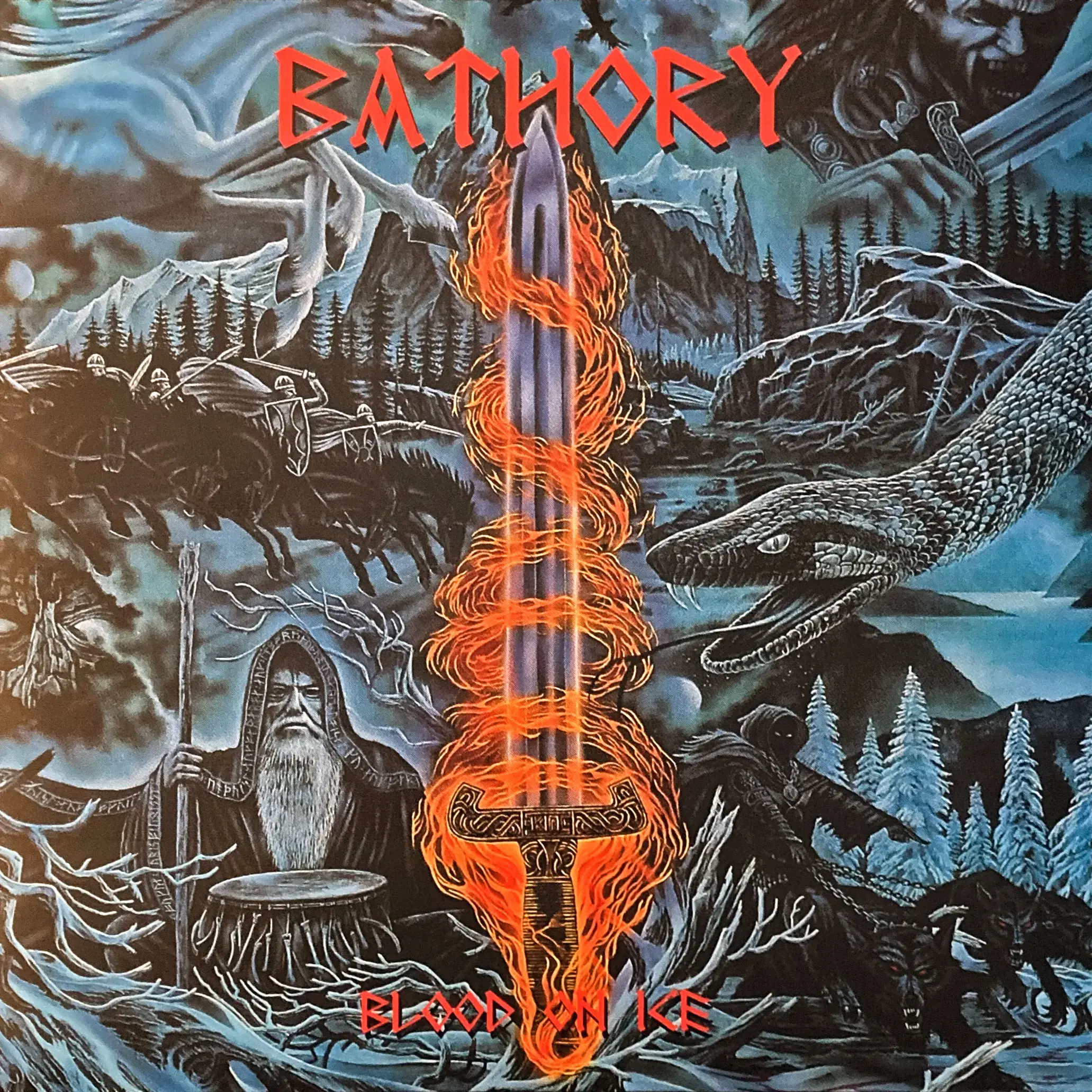 BATHORY - Blood On Ice · RED 2LP (Black Metal Vinyl) · Picture 1
