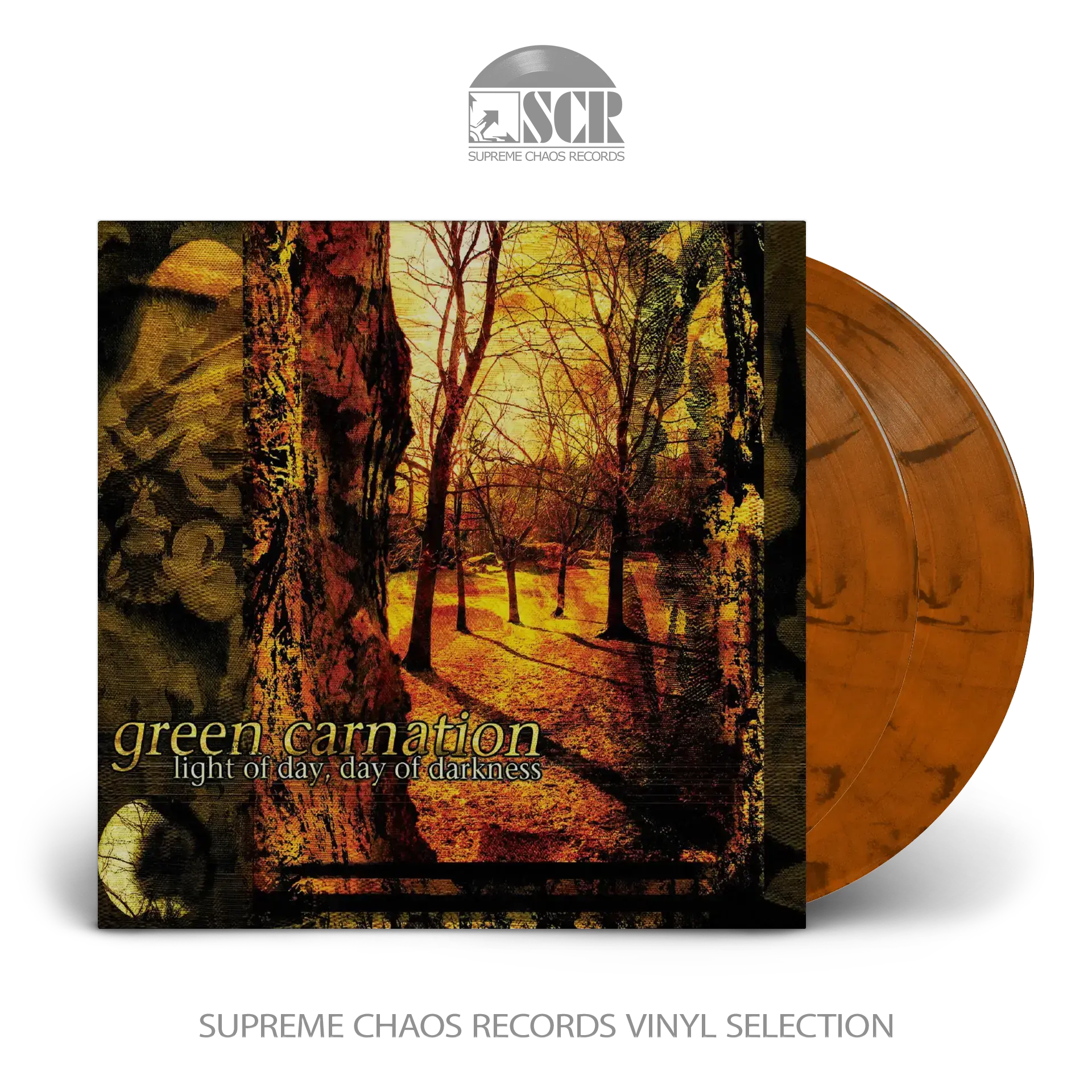 GREEN CARNATION · Light Of Day, Day Of Darkness | ORANGE/BLACK MARBLED 2LP GREEN CARNATION · Light Of Day, Day Of Darkness | ORANGE/BLACK MARBLED 2LP (Progressive Metal Vinyl)