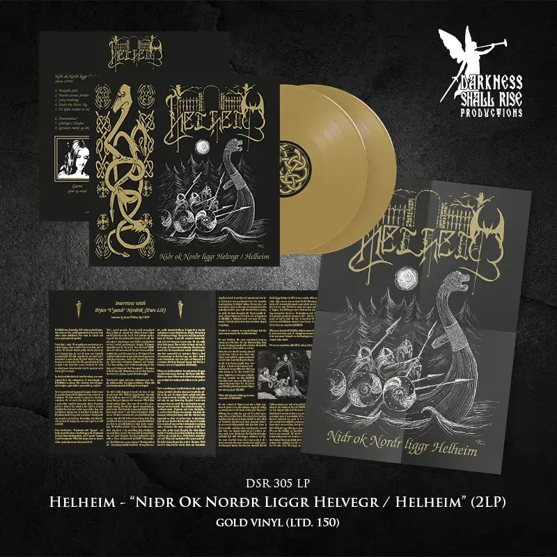 HELHEIM - Niðr Ok Norðr Liggr Helvegr / Helheim · GOLD 2LP (Black Metal/Viking Metal Vinyl) · Picture 2