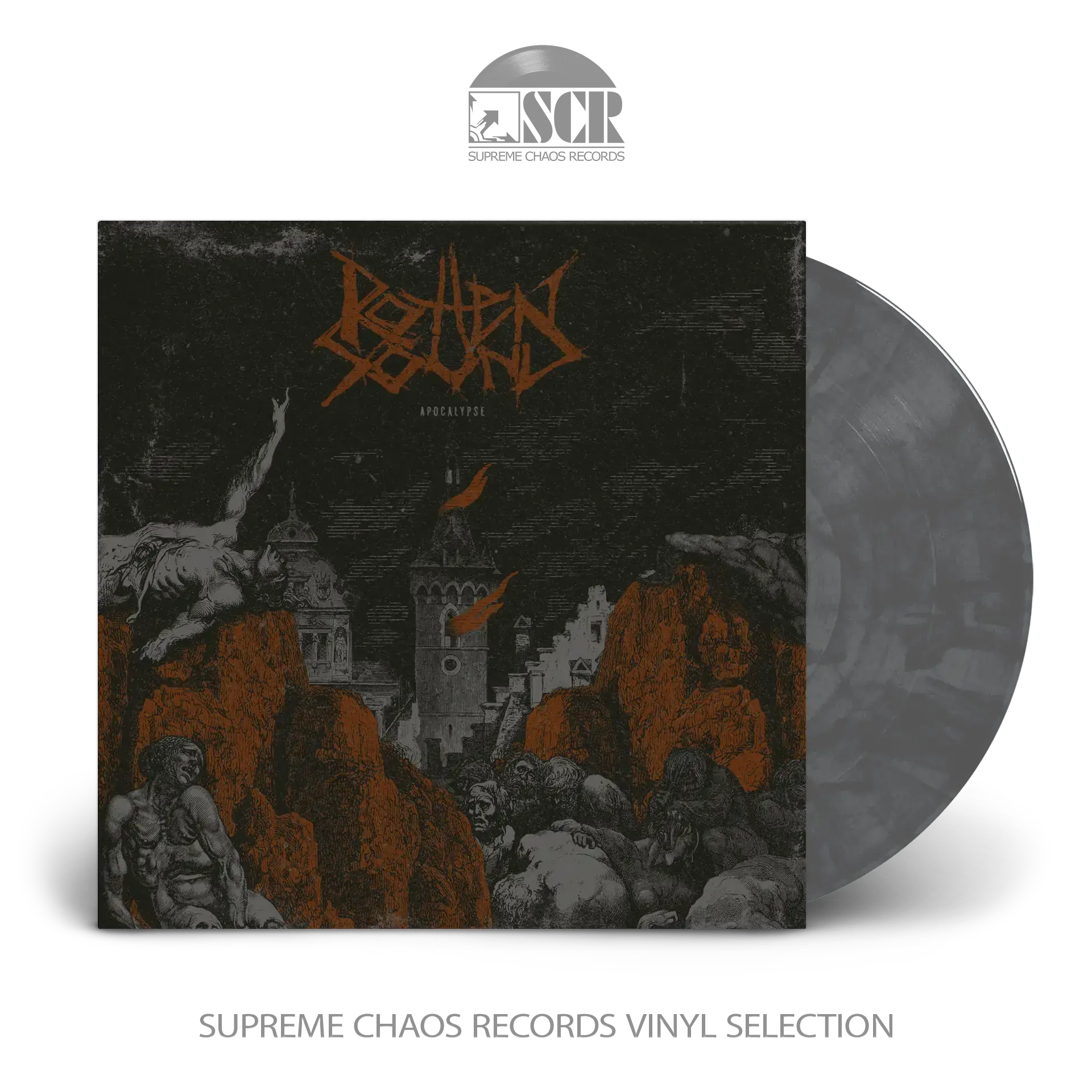 ROTTEN SOUND · Apocalypse | SILVER/BLACK LP ROTTEN SOUND · Apocalypse | SILVER/BLACK LP (Grind Core Vinyl)
