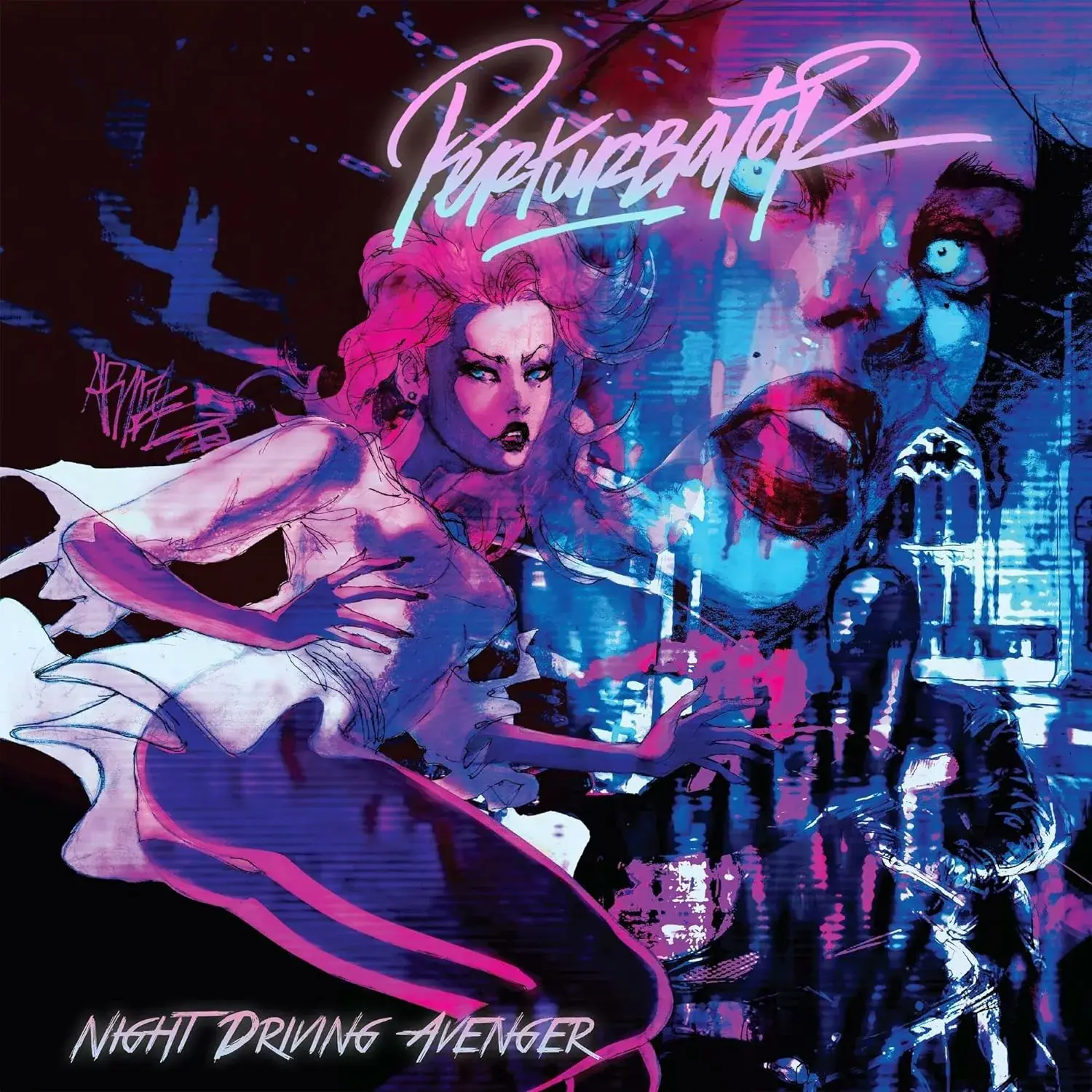 PERTURBATOR - Night Driving Avenger · BLACK LP · Picture 1 PERTURBATOR - Night Driving Avenger · BLACK LP (Darkwave Vinyl) · Picture 1