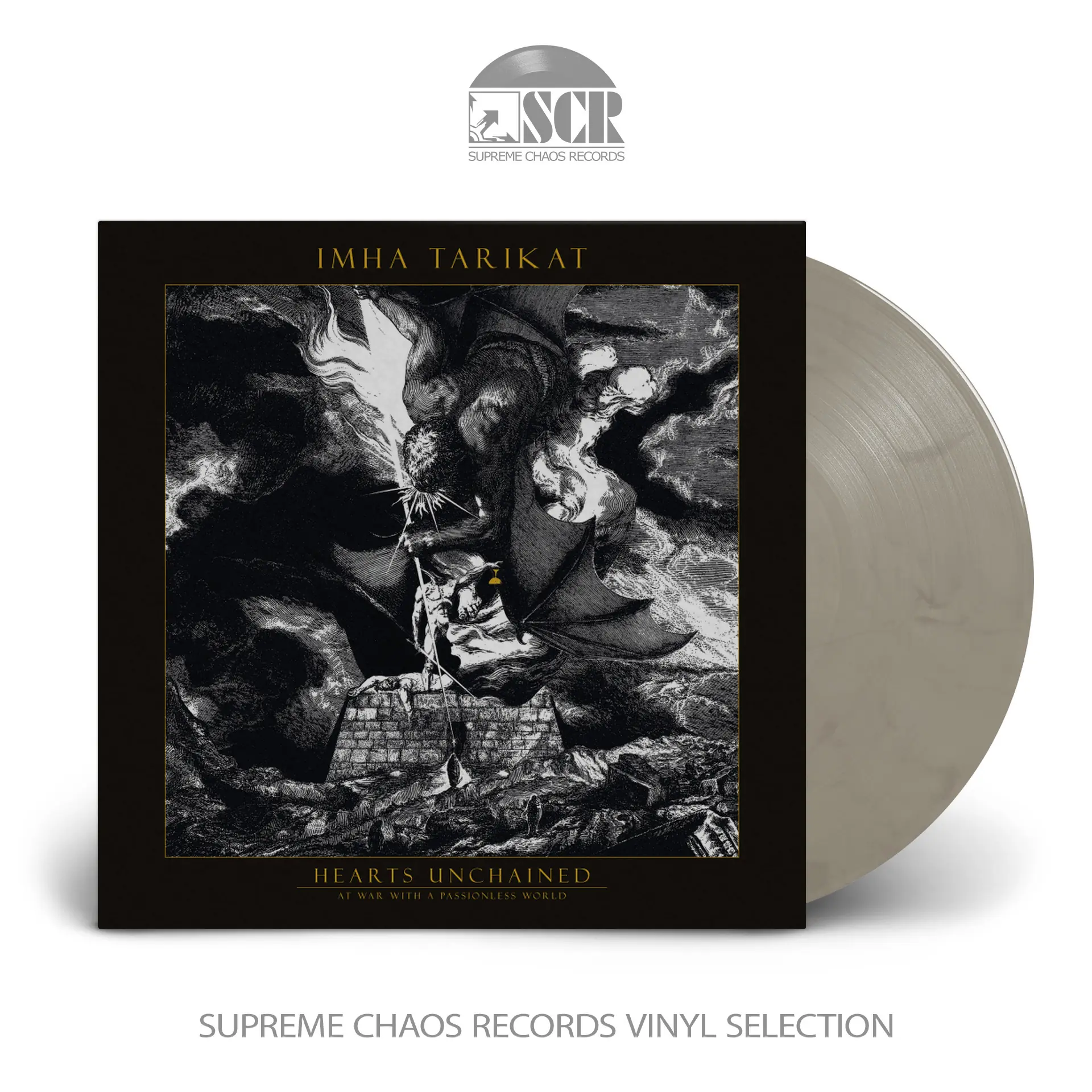 IMHA TARIKAT - Hearts Unchained - At War With A Passionless World · SMOKE MARBLED LP IMHA TARIKAT - Hearts Unchained - At War With A Passionless World · SMOKE MARBLED LP (Black Metal Vinyl)