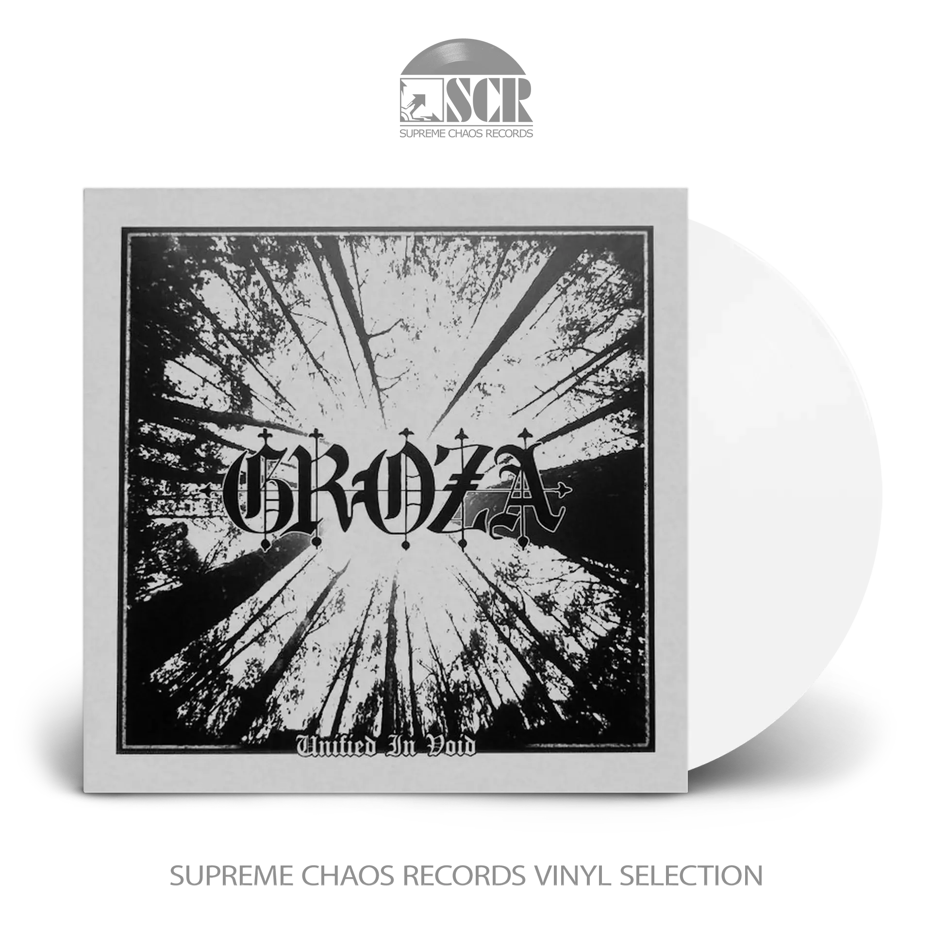 GROZA · Unified In Void | WHITE LP GROZA · Unified In Void | WHITE LP (Black Metal Vinyl)