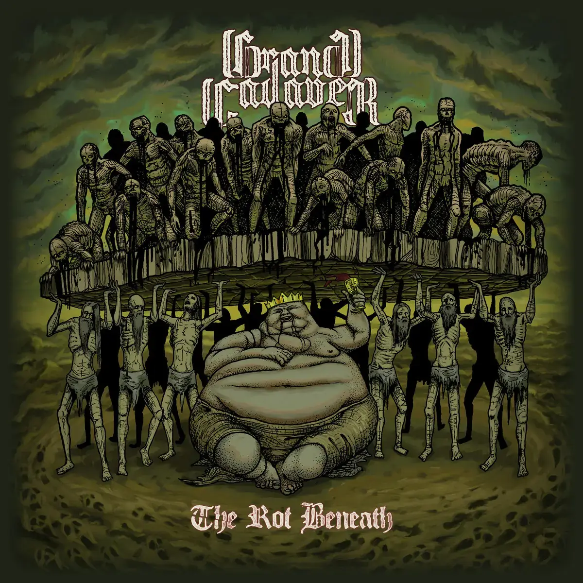 GRAND CADAVER · The Rot Beneath | GREEN/BLACK LP (Death Metal/Melodic Death Metal Vinyl) · Picture 1