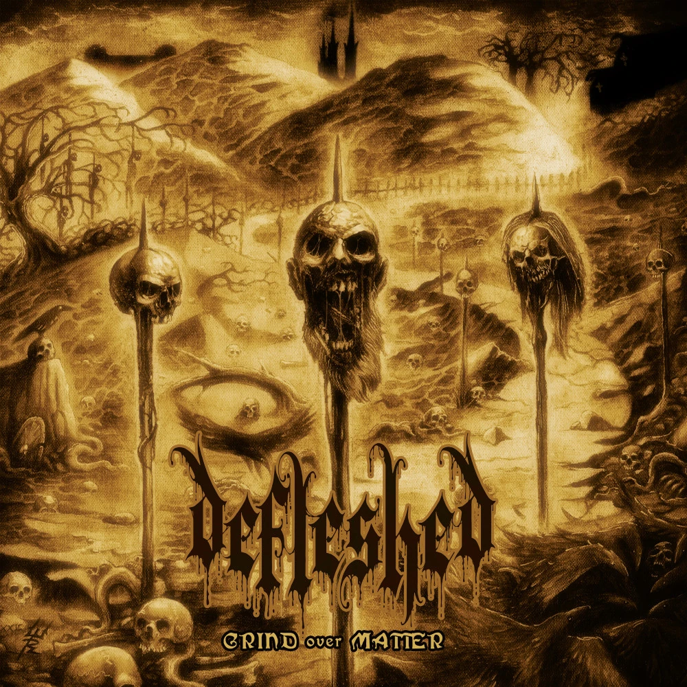 DEFLESHED · Grind Over Matter | BLOOD SPLATTER LP (Death Metal Vinyl) · Picture 1
