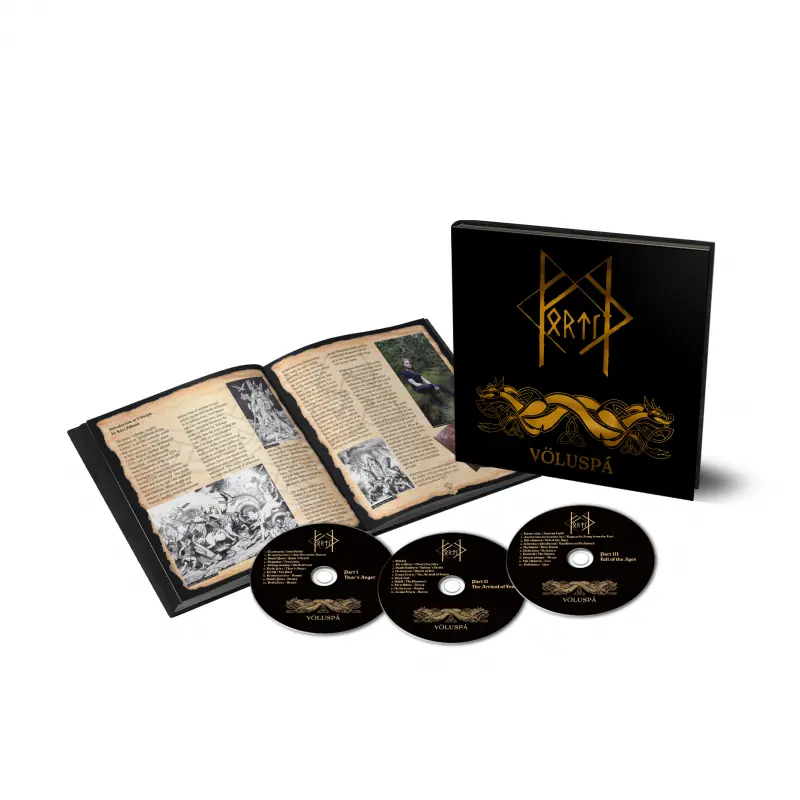 FORTÍÐ - Völuspá · 3CD ARTBOOK (Black Metal CDs)