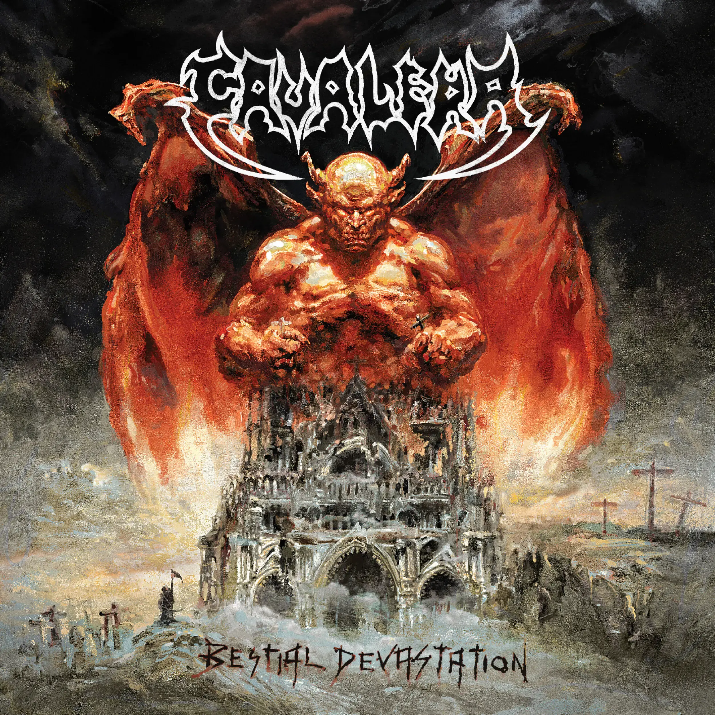 CAVALERA · Bestial Devastation | ORANGE LP (Death Metal Vinyl) · Picture 1