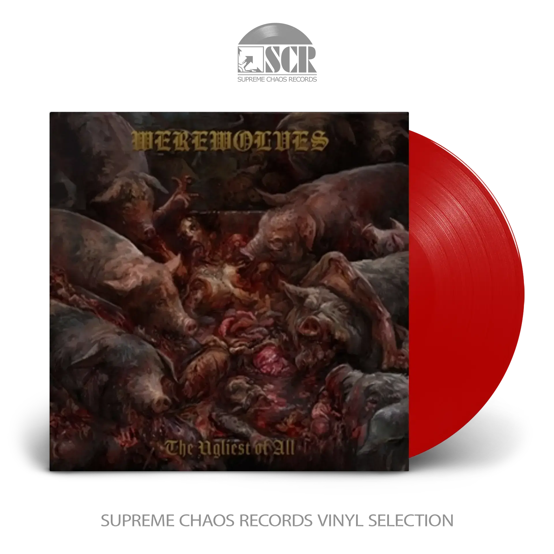 WEREWOLVES · The Ugliest Of All | RED LP WEREWOLVES · The Ugliest Of All | RED LP (Death Metal Vinyl)
