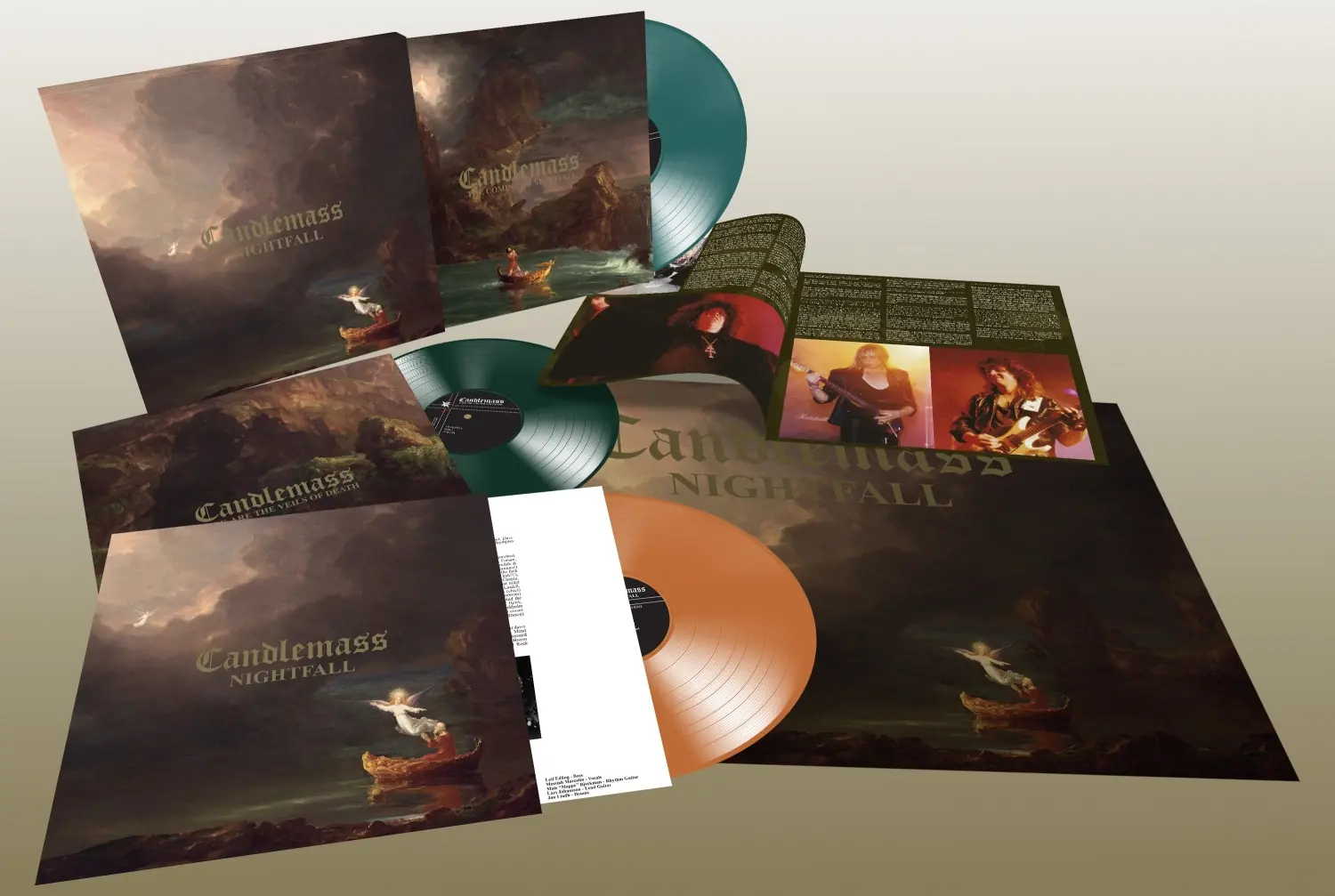 CANDLEMASS · Nightfall | ORANGE/TEAL GREEN/DARK GREEN 3LPBOXSET CANDLEMASS · Nightfall | ORANGE/TEAL GREEN/DARK GREEN 3LPBOXSET (Doom Metal Vinyl)