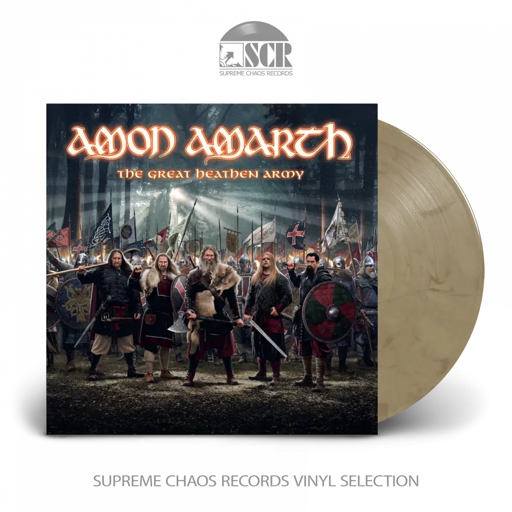 AMON AMARTH - The Great Heathen Army · FURR OFF WHITE MARBLED LP