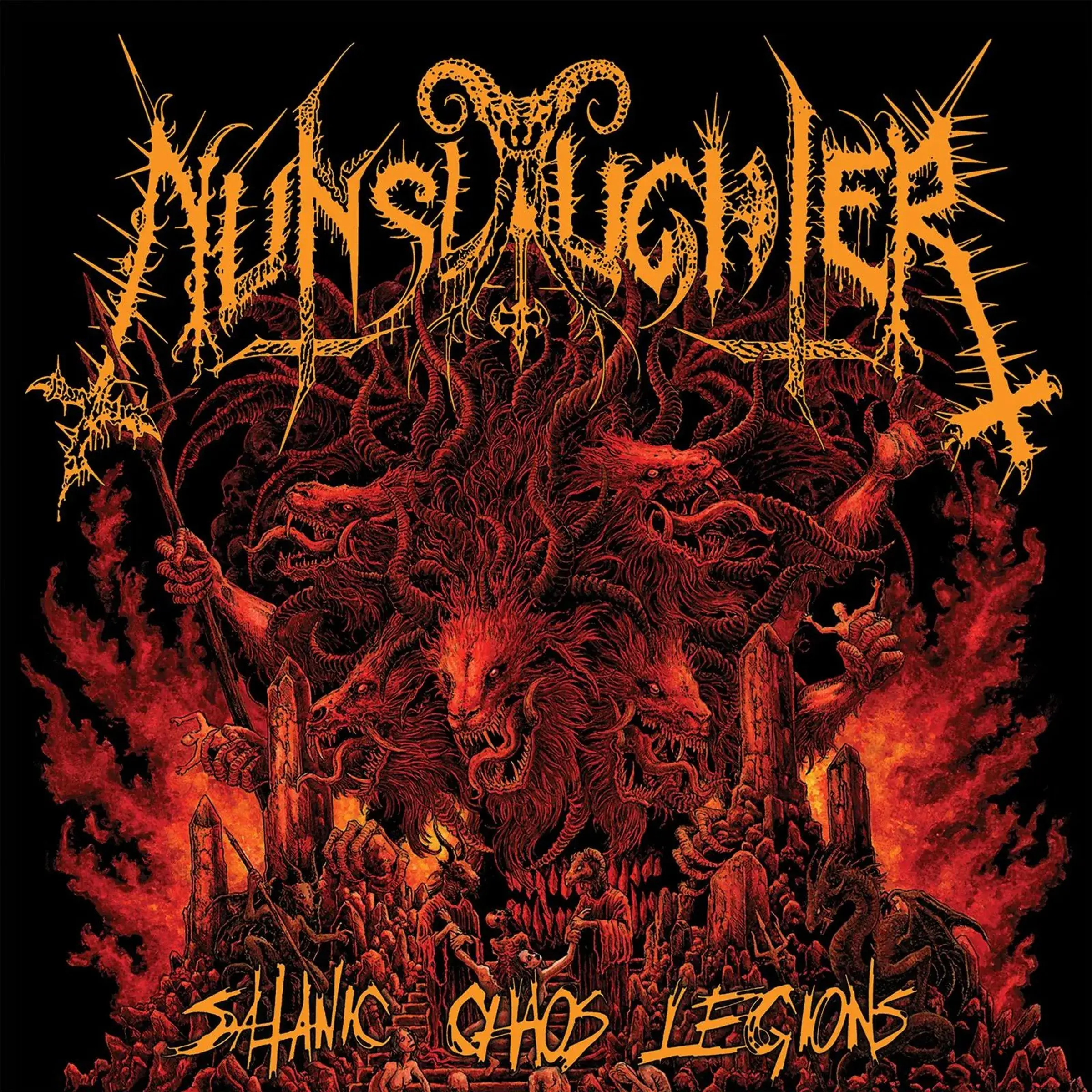 NUNSLAUGHTER · Satanic Chaos Legions | RED LP (Death Metal/Black Metal/Thrash Metal Vinyl) · Picture 1