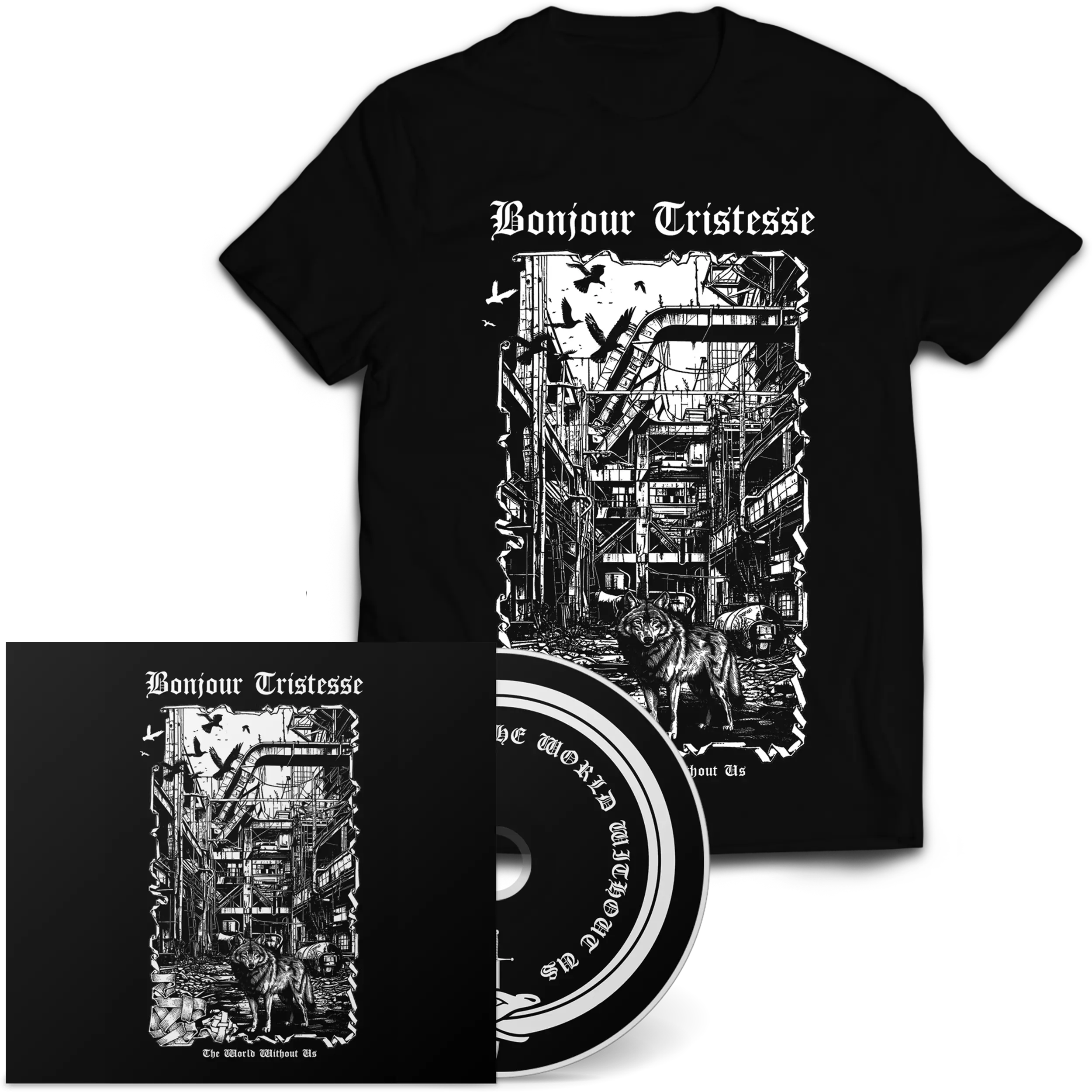 BONJOUR TRISTESSE - The World Without Us [DIGPAK T-SHIRT BUNDLE]