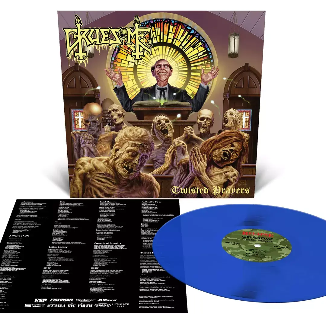 GRUESOME - Twisted Prayers · CLEAR BLUE VINYL