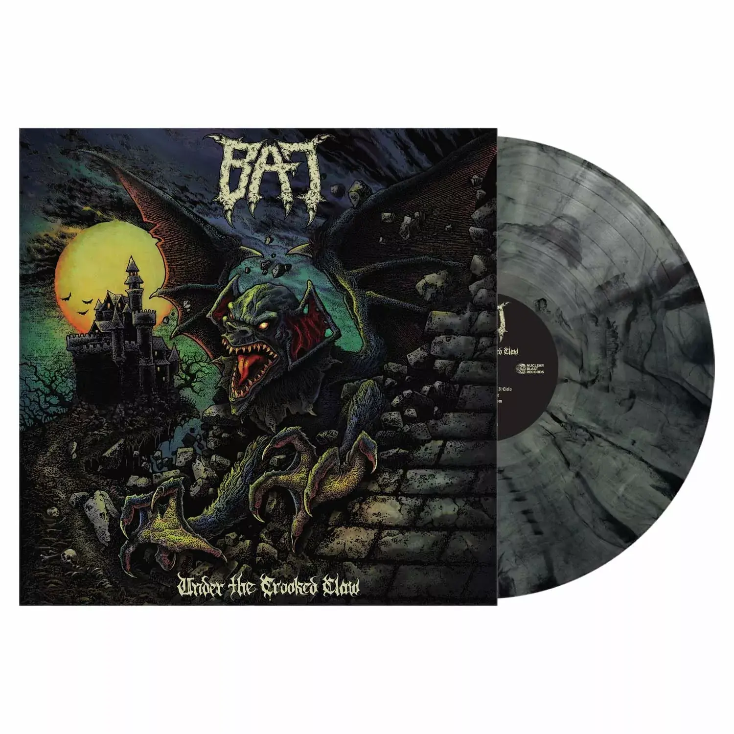 BAT · Under The Crooked Claw | BOTTLE CLEAR/BLACK MARBLED LP BAT · Under The Crooked Claw | BOTTLE CLEAR/BLACK MARBLED LP (Speed Metal Vinyl)