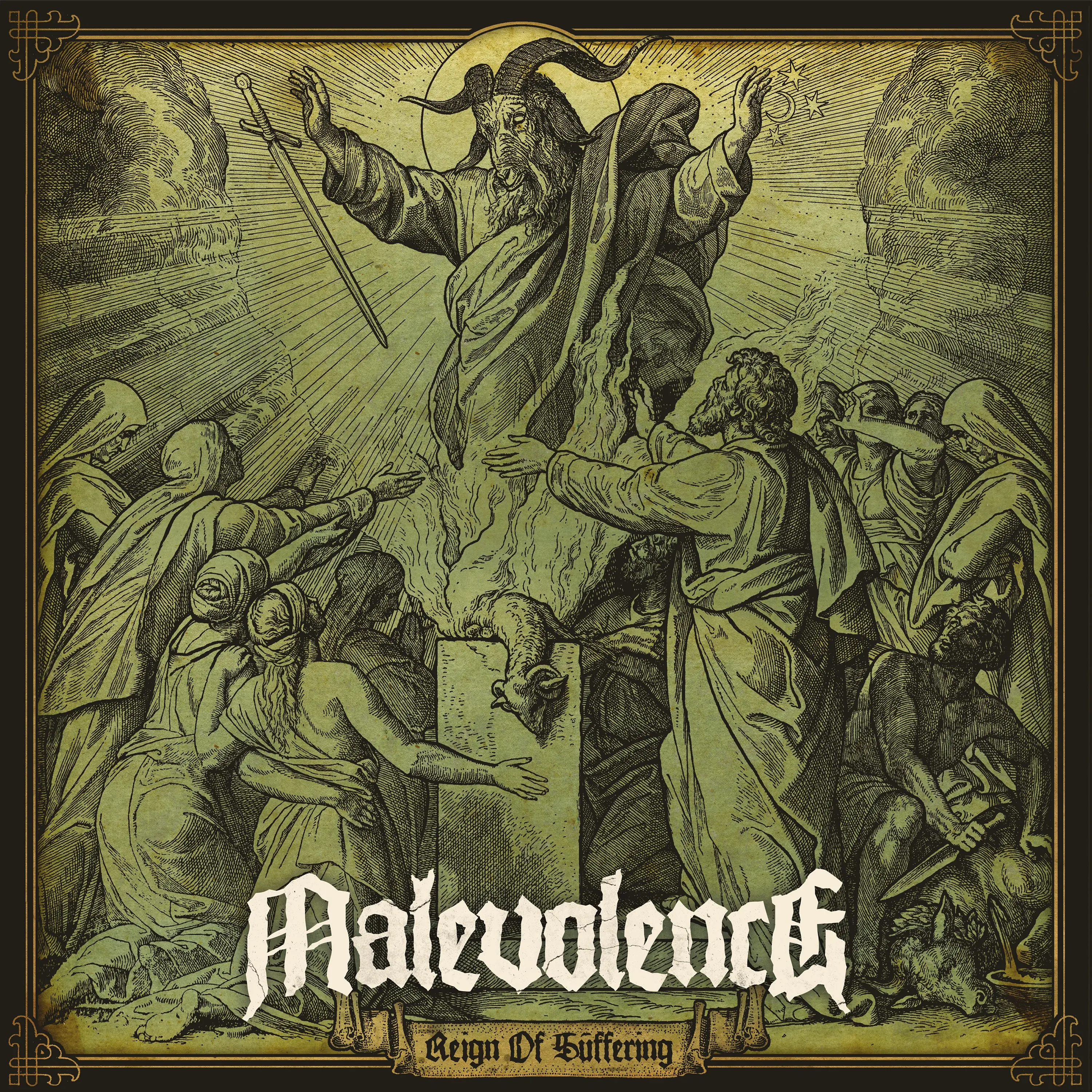 MALEVOLENCE - Reign Of Suffering (Re-Issue 2023) · TRANSPARENT SUN YELLOW VINYL 1
