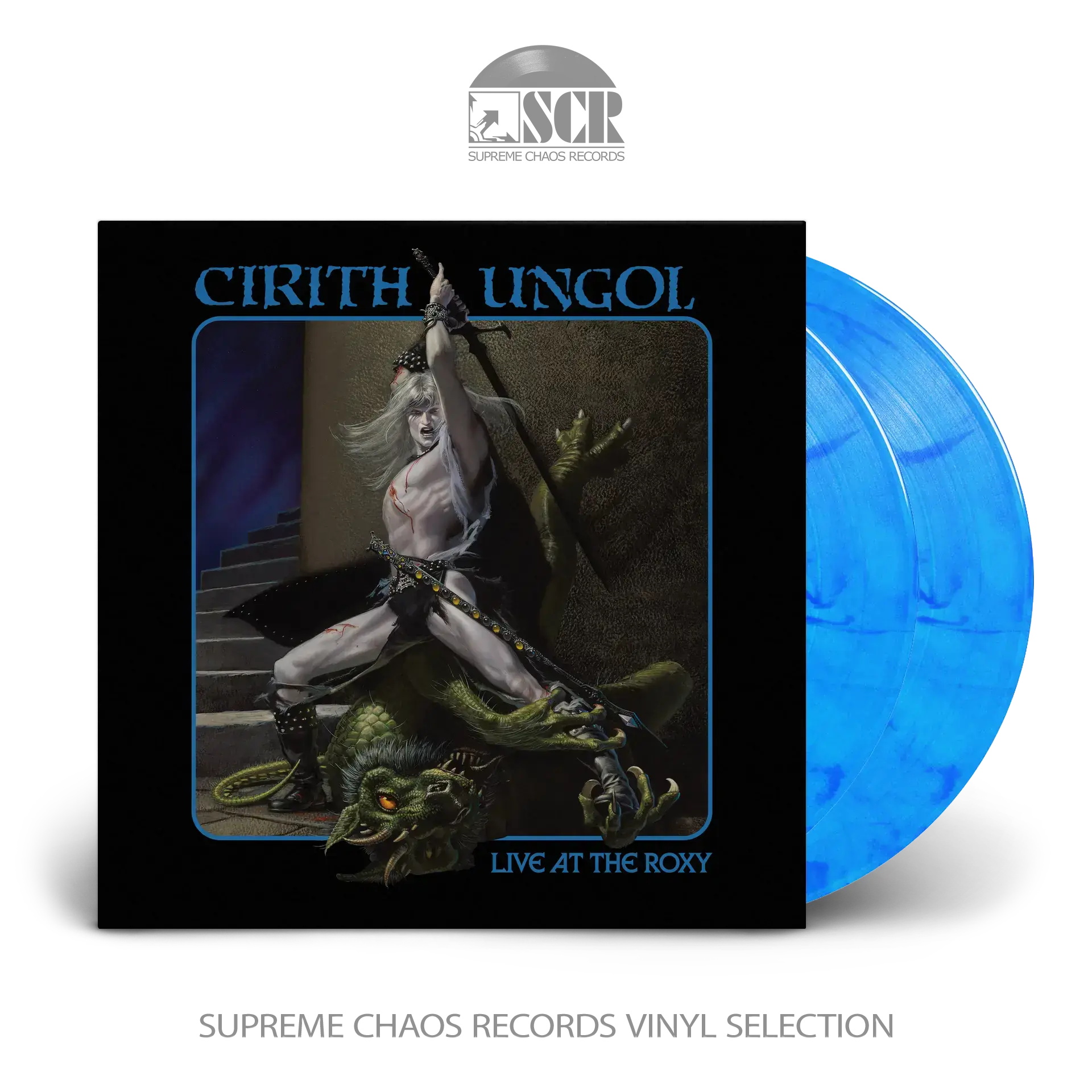 CIRITH UNGOL - Live At The Roxy · LIGHT BLUE MARBLED 2LP+DVD CIRITH UNGOL - Live At The Roxy · LIGHT BLUE MARBLED 2LP+DVD (Doom Metal Vinyl)