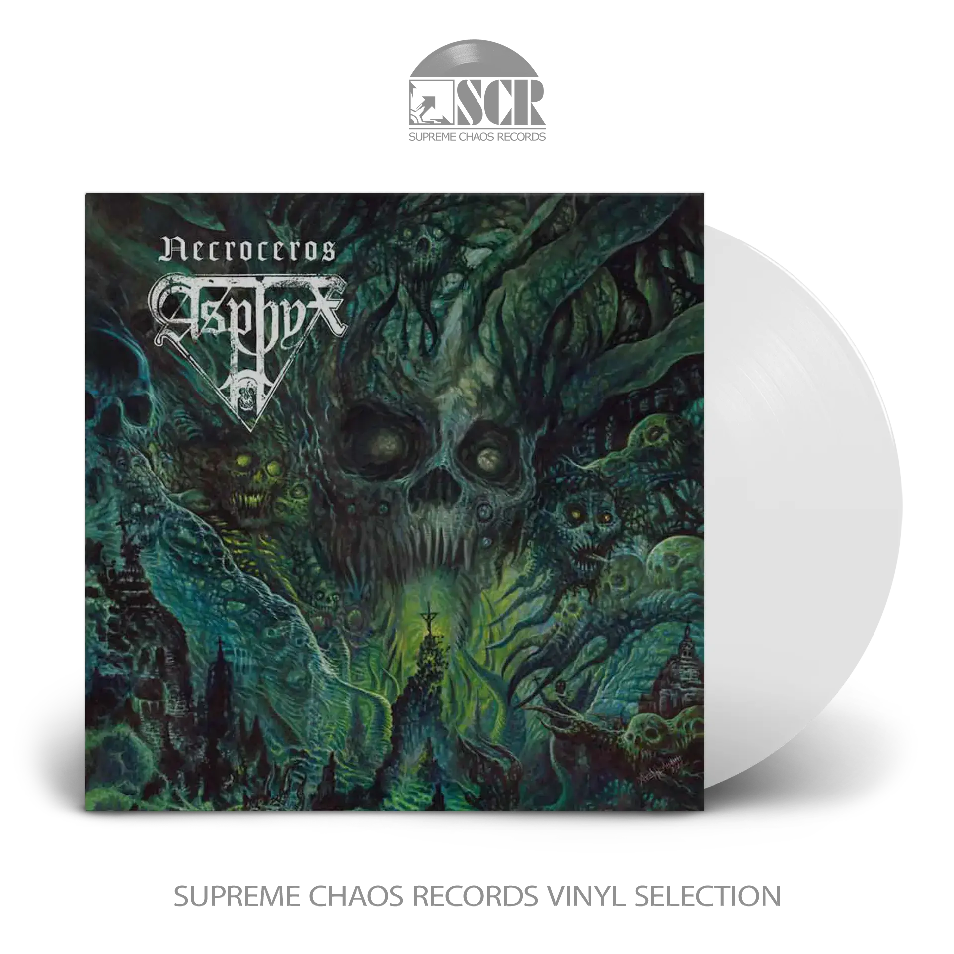 ASPHYX · Necroceros (Deluxe Pop-Up) | CLEAR LP (Death Metal Vinyl)