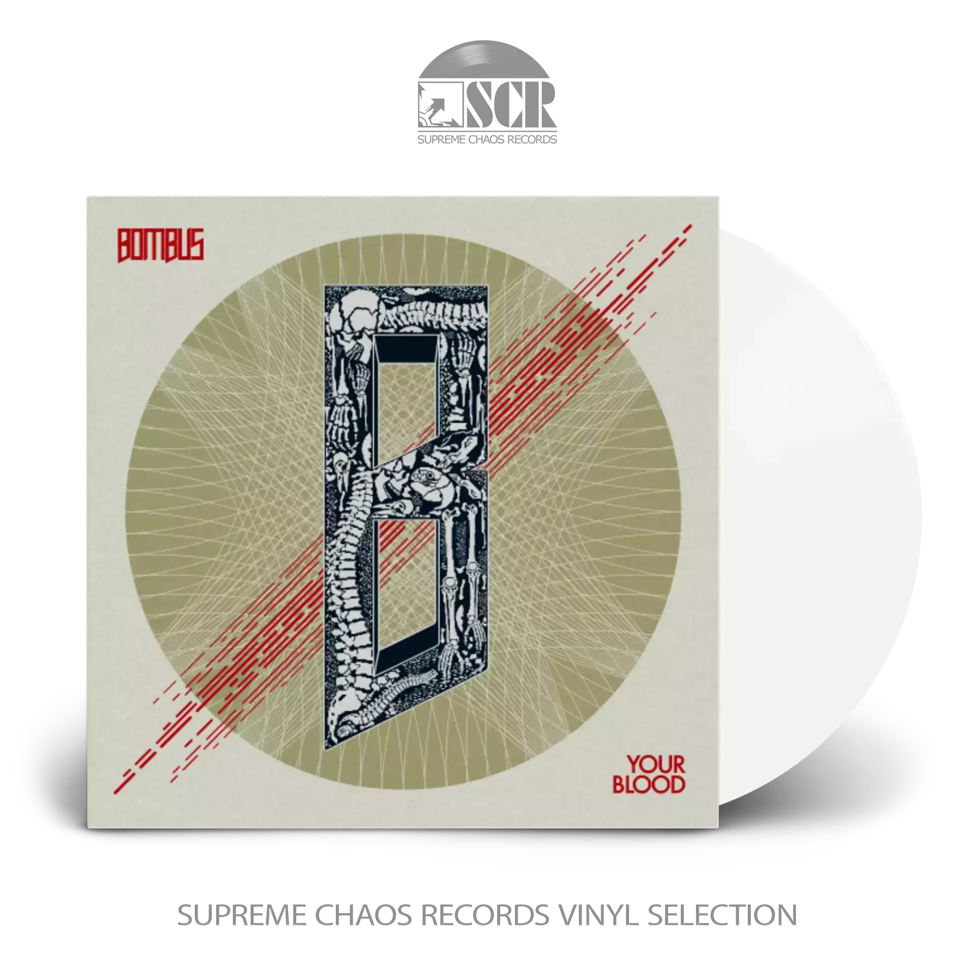 BOMBUS - Your Blood · WHITE LP (Hard Rock Vinyl)