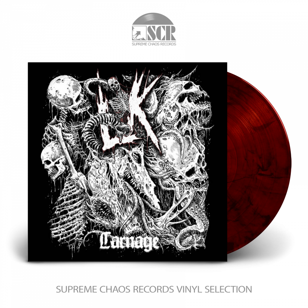 LIK - Carnage · RED/BLACK LP (Death Metal Vinyl)