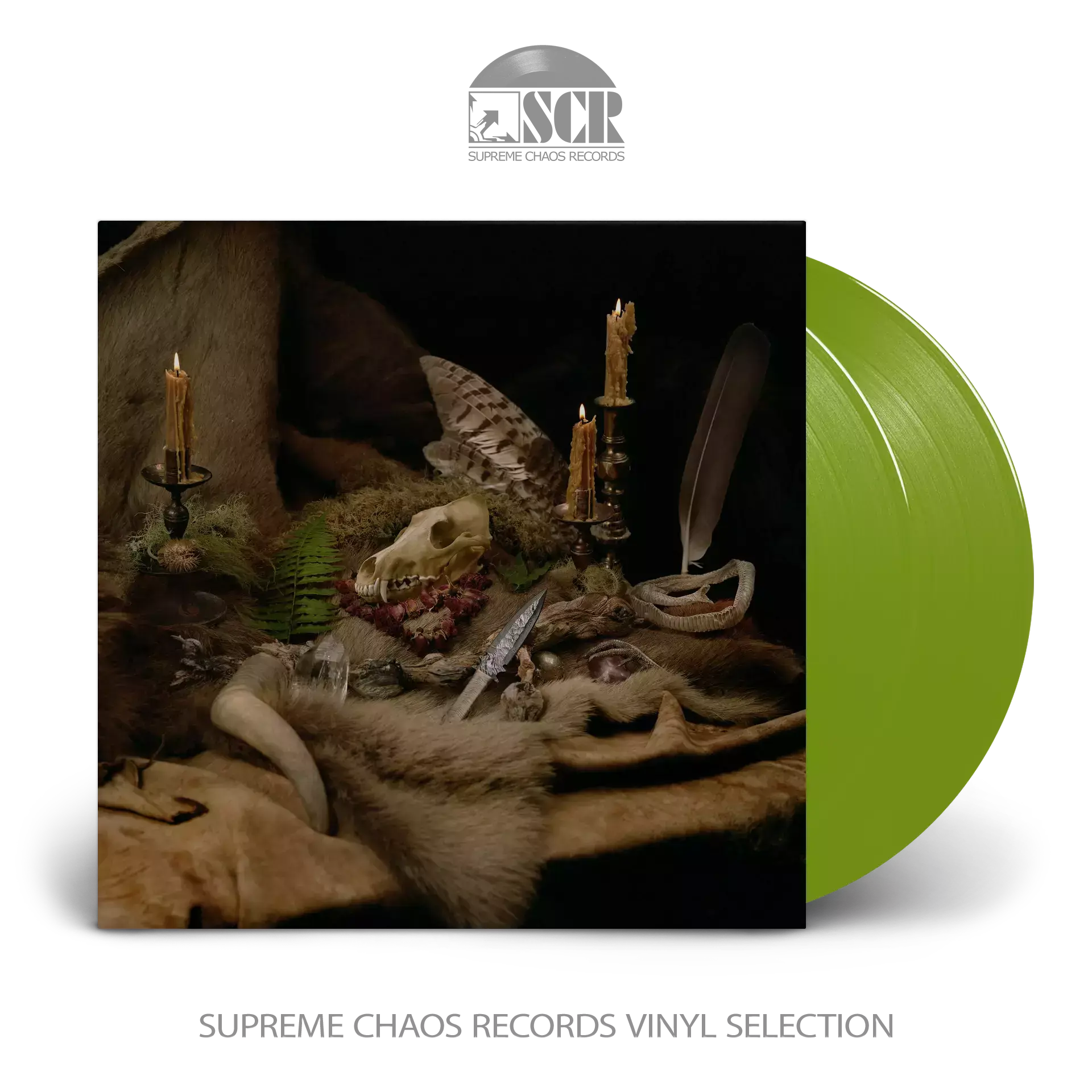 WOLVES IN THE THRONE ROOM - Primordial Arcana · OLIVE GREEN 2LP WOLVES IN THE THRONE ROOM - Primordial Arcana · OLIVE GREEN 2LP (Black Metal Vinyl)