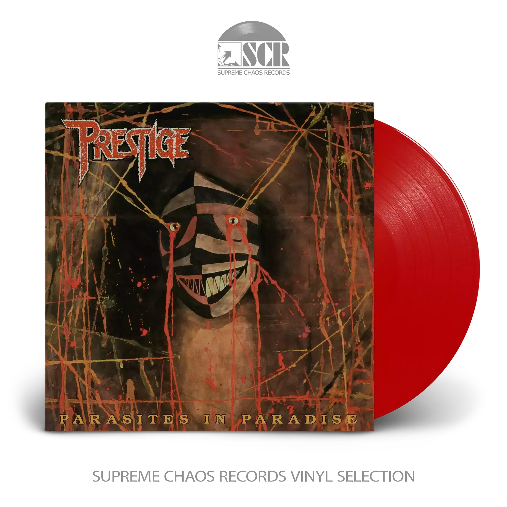 PRESTIGE · Parasites In Paradise (Remastered Re-Issue) | RED LP PRESTIGE · Parasites In Paradise (Remastered Re-Issue) | RED LP (Thrash Metal Vinyl)