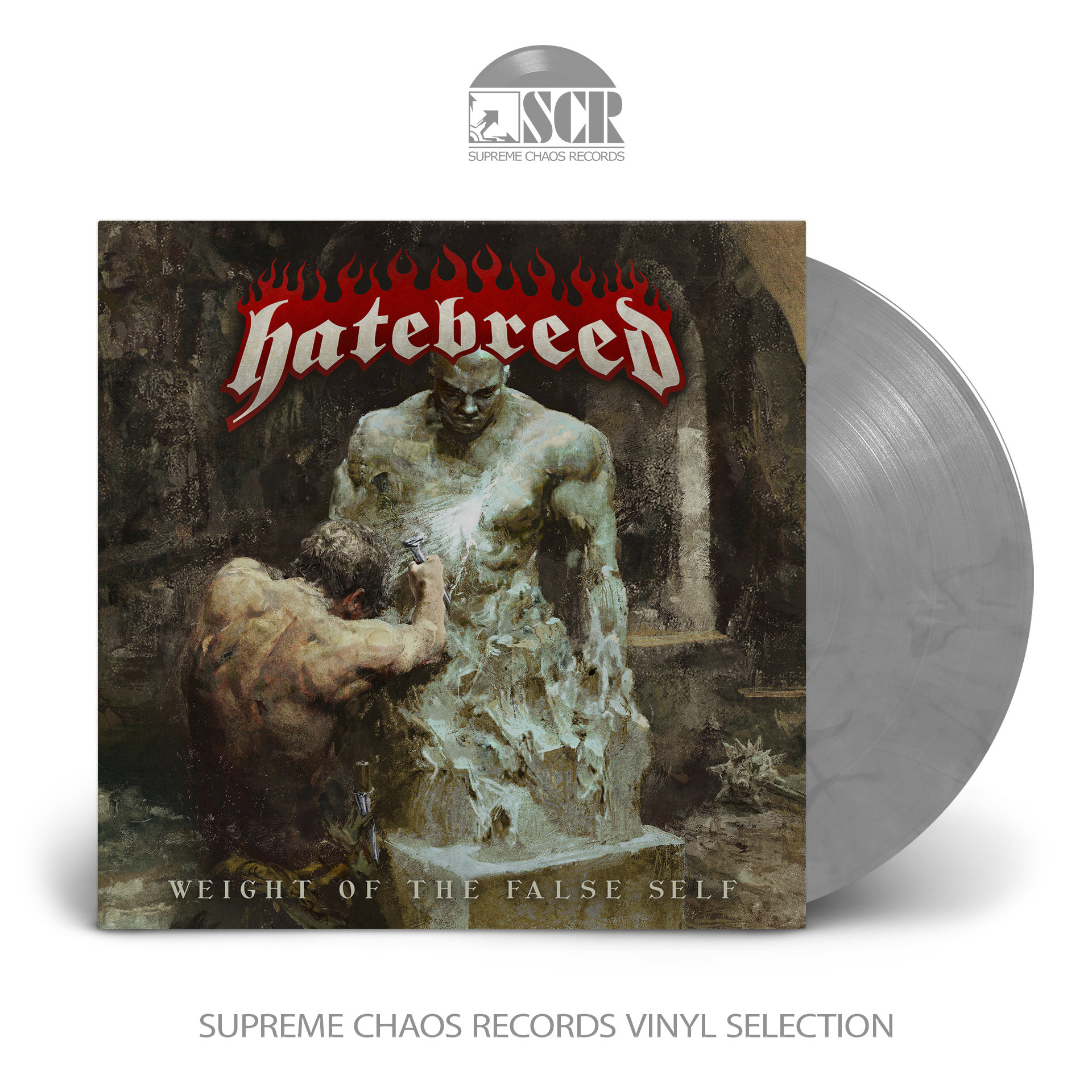 HATEBREED - Weight of the false self · GREY MARBLED LP (Hardcore Vinyl)