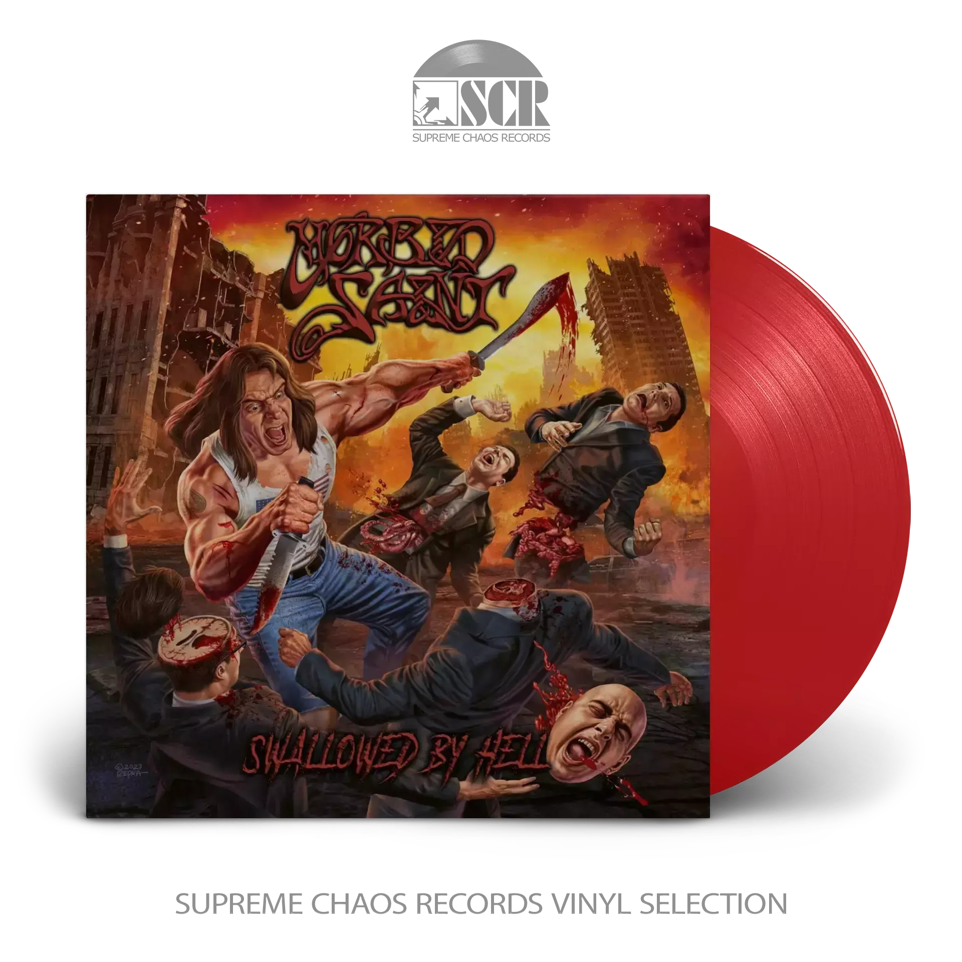 MORBID SAINT - Swallowed By Hell · RED LP MORBID SAINT - Swallowed By Hell · RED LP (Thrash Metal Vinyl)