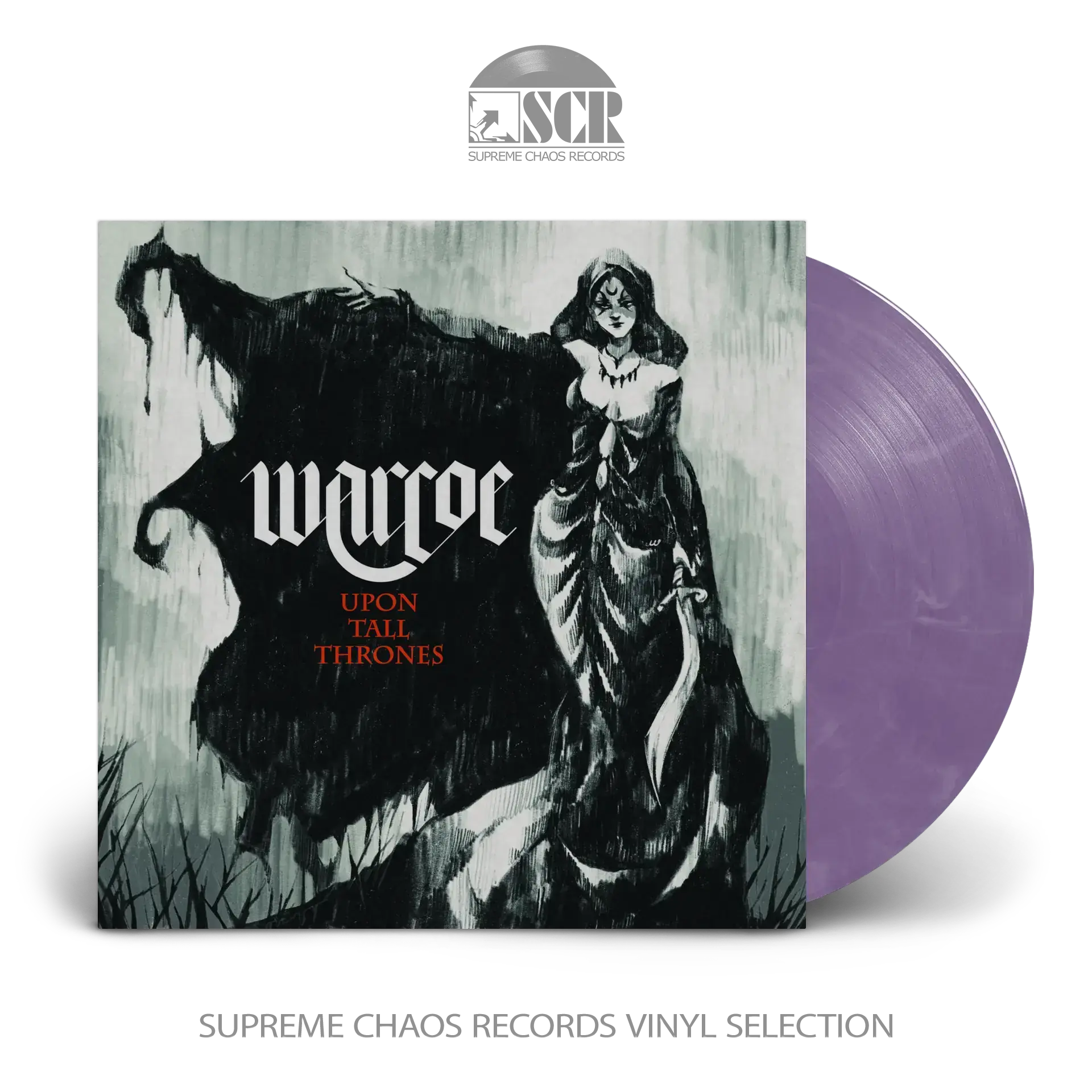 WARCOE · Upon Tall Thrones | LAVENDER MARBLED LP WARCOE · Upon Tall Thrones | LAVENDER MARBLED LP (Doom Metal/Stoner Metal Vinyl)