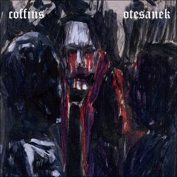 COFFINS / OTESANEK - Split · CLEAR/BLUE LP (Death Metal Vinyl) · Picture 1