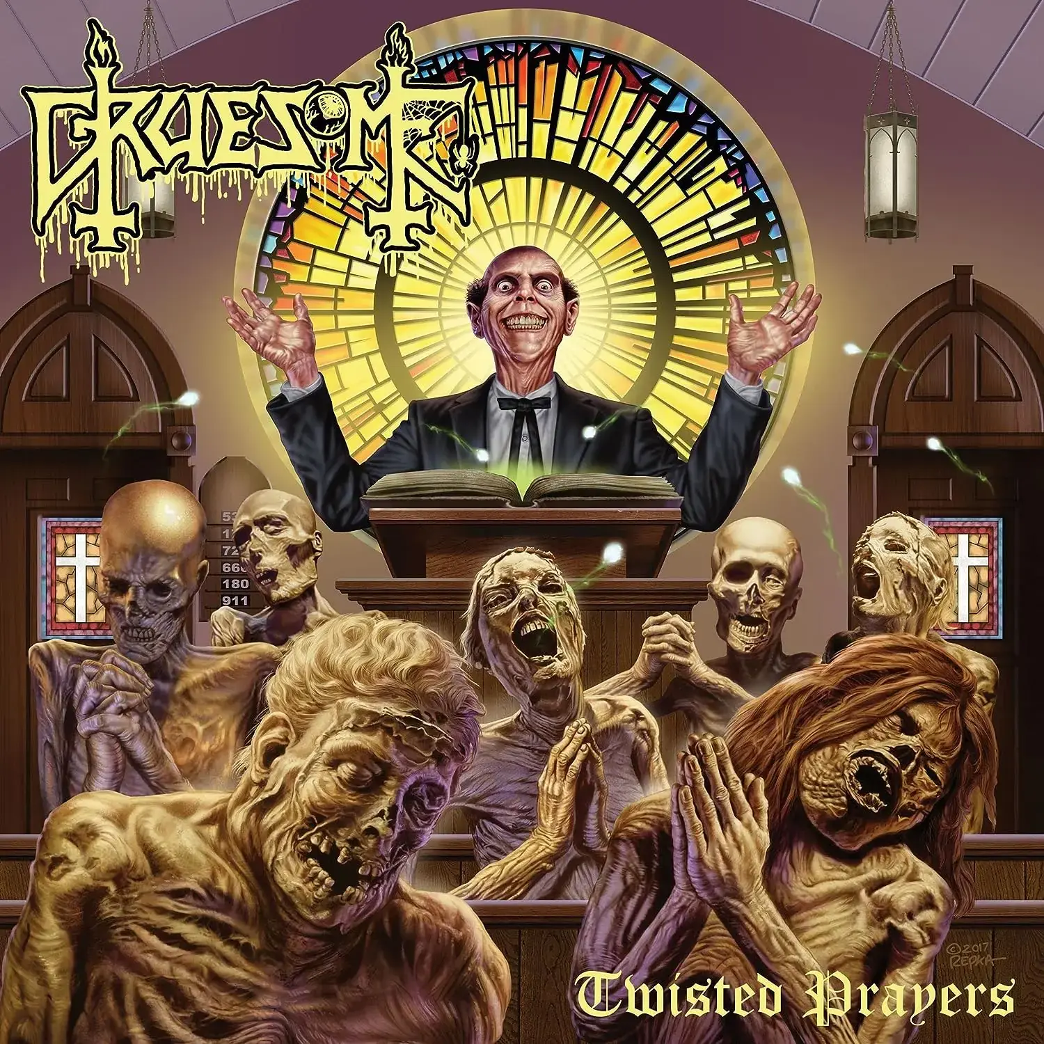 GRUESOME - Twisted Prayers · TRANSPARENT BLUE LP (Death Metal Vinyl) · Picture 1