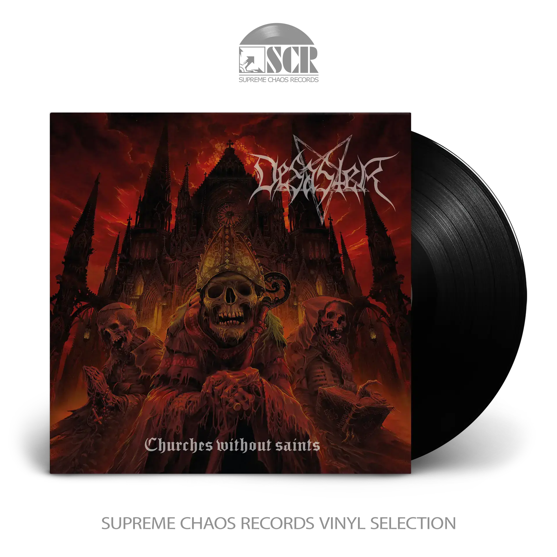 DESASTER · Churches Without Saints | BLACK LP DESASTER · Churches Without Saints | BLACK LP (Thrash Metal/Black Metal Vinyl)