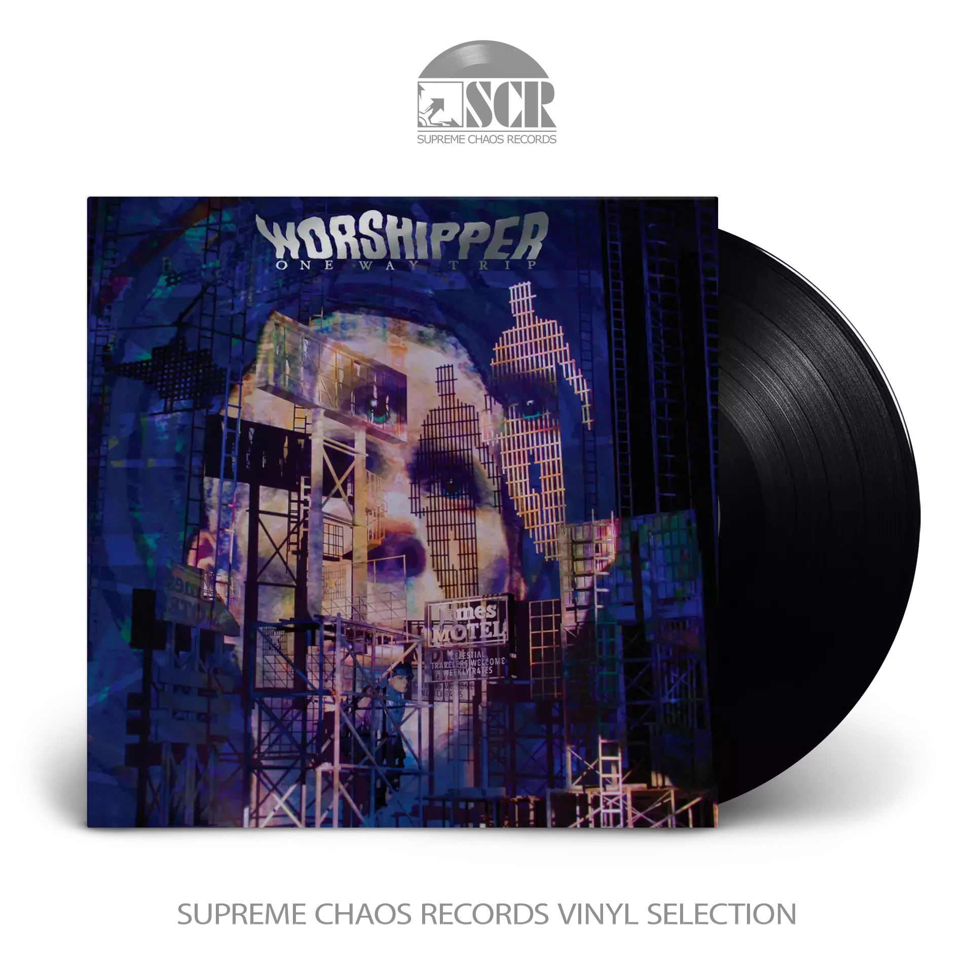 WORSHIPPER · One Way Trip | BLACK LP (Heavy Rock Vinyl)