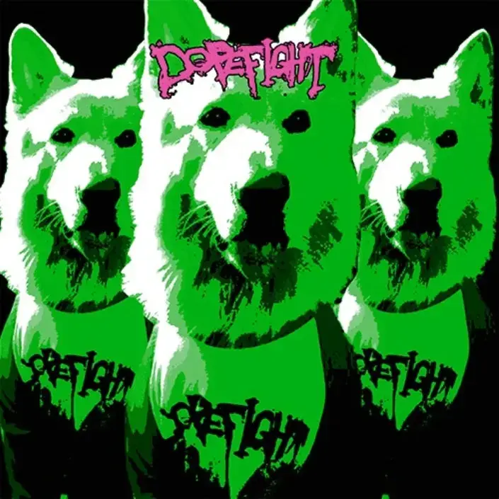 DOPEFIGHT / LEX RHINO - Split · WHITE LP (Stoner Rock/Doom Metal Vinyl) · Picture 1