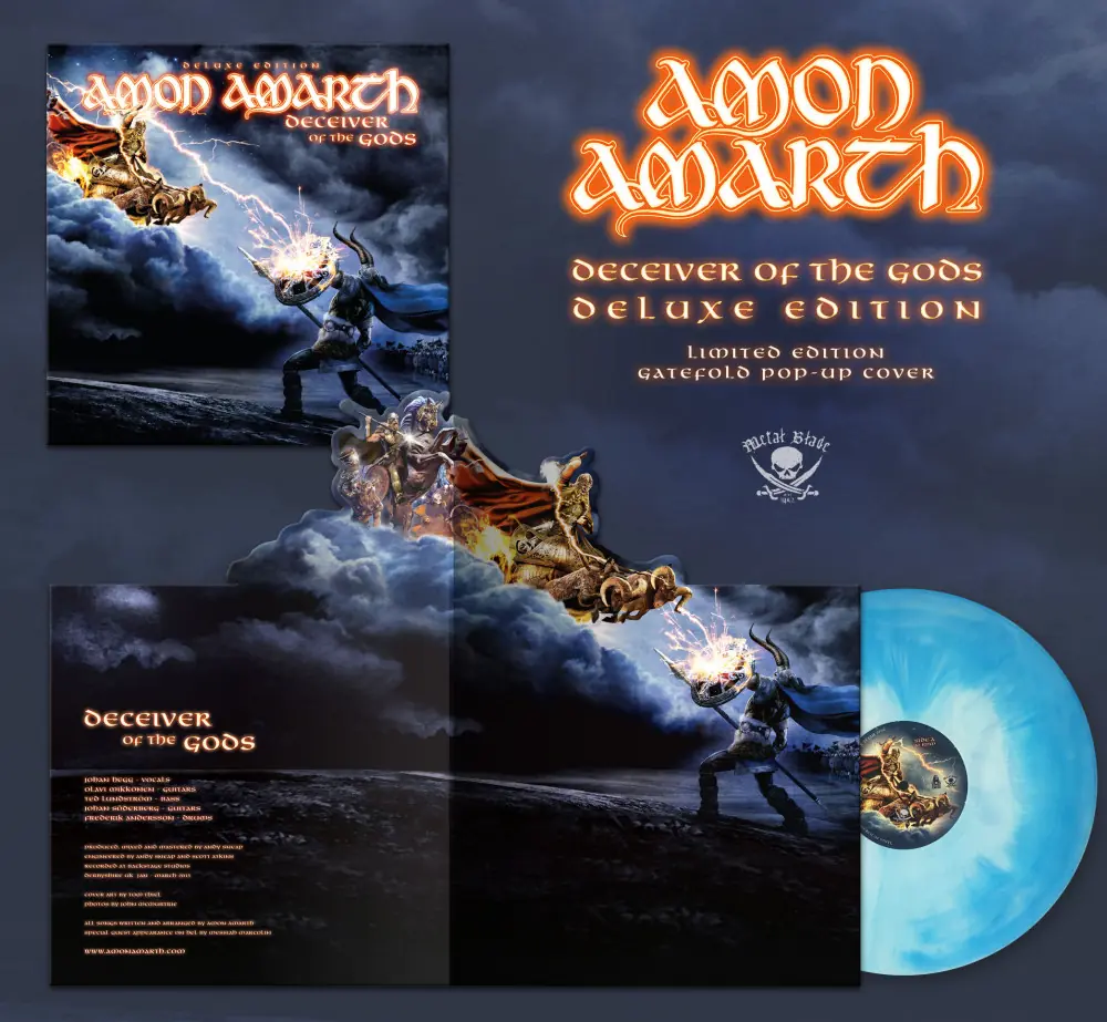 AMON AMARTH - Deceiver Of The Gods · BLUE POPUP VINYL LP AMON AMARTH - Deceiver Of The Gods · BLUE POPUP VINYL LP (Melodic Death Metal Vinyl)